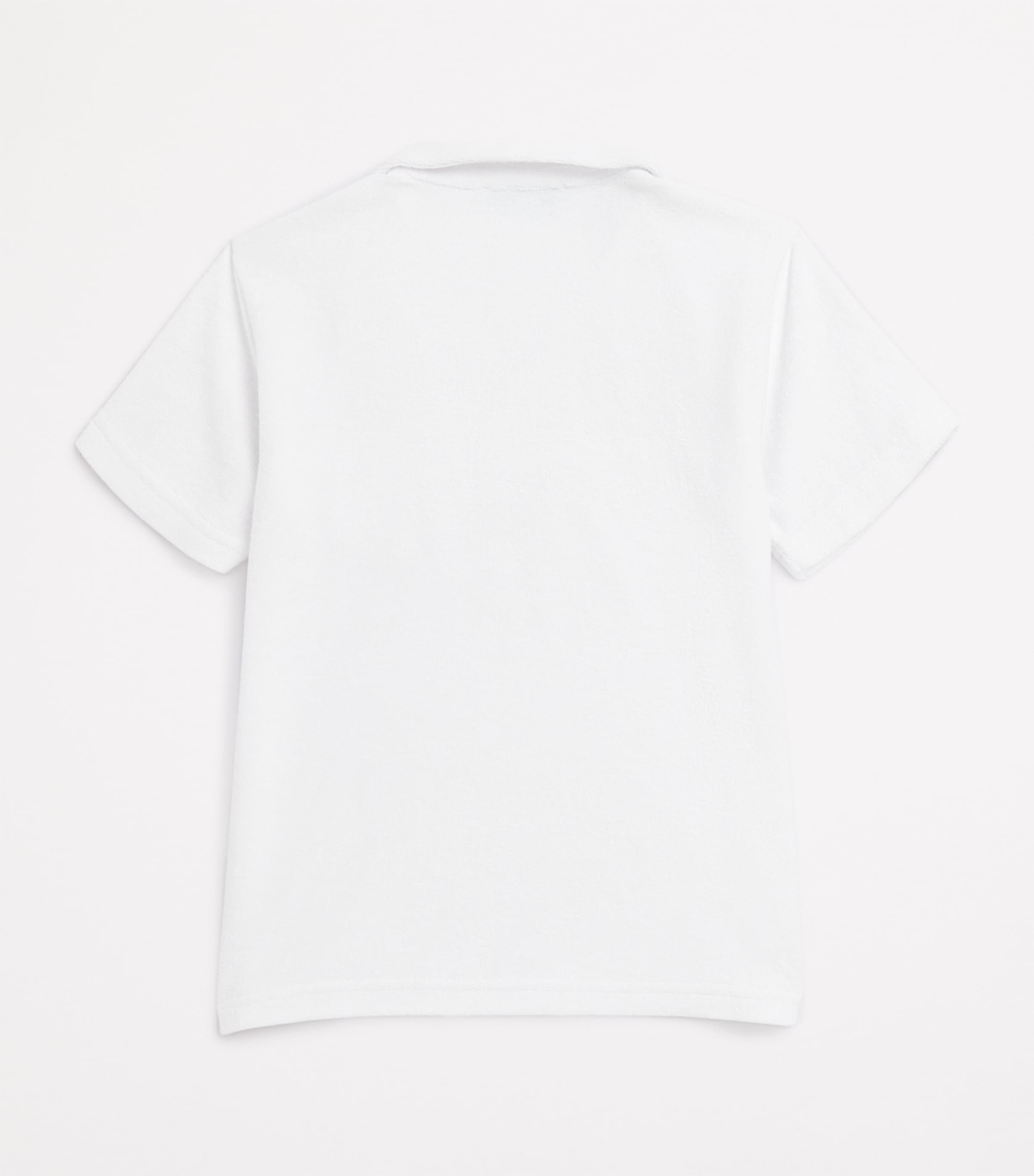 MARIE RAXEVSKY Terry Polo Shirt (2-12 Years) White Image 2