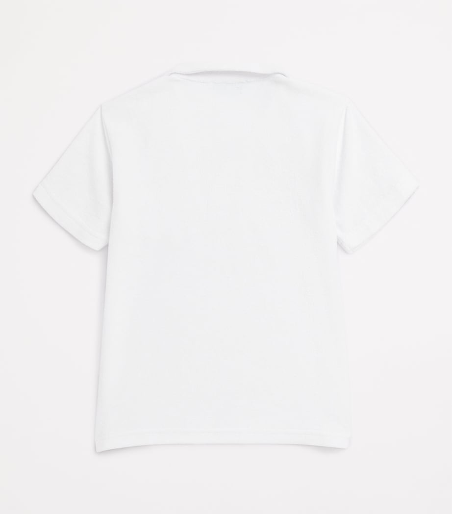 MARIE RAXEVSKY Terry Polo Shirt (2-12 Years) White Image 2