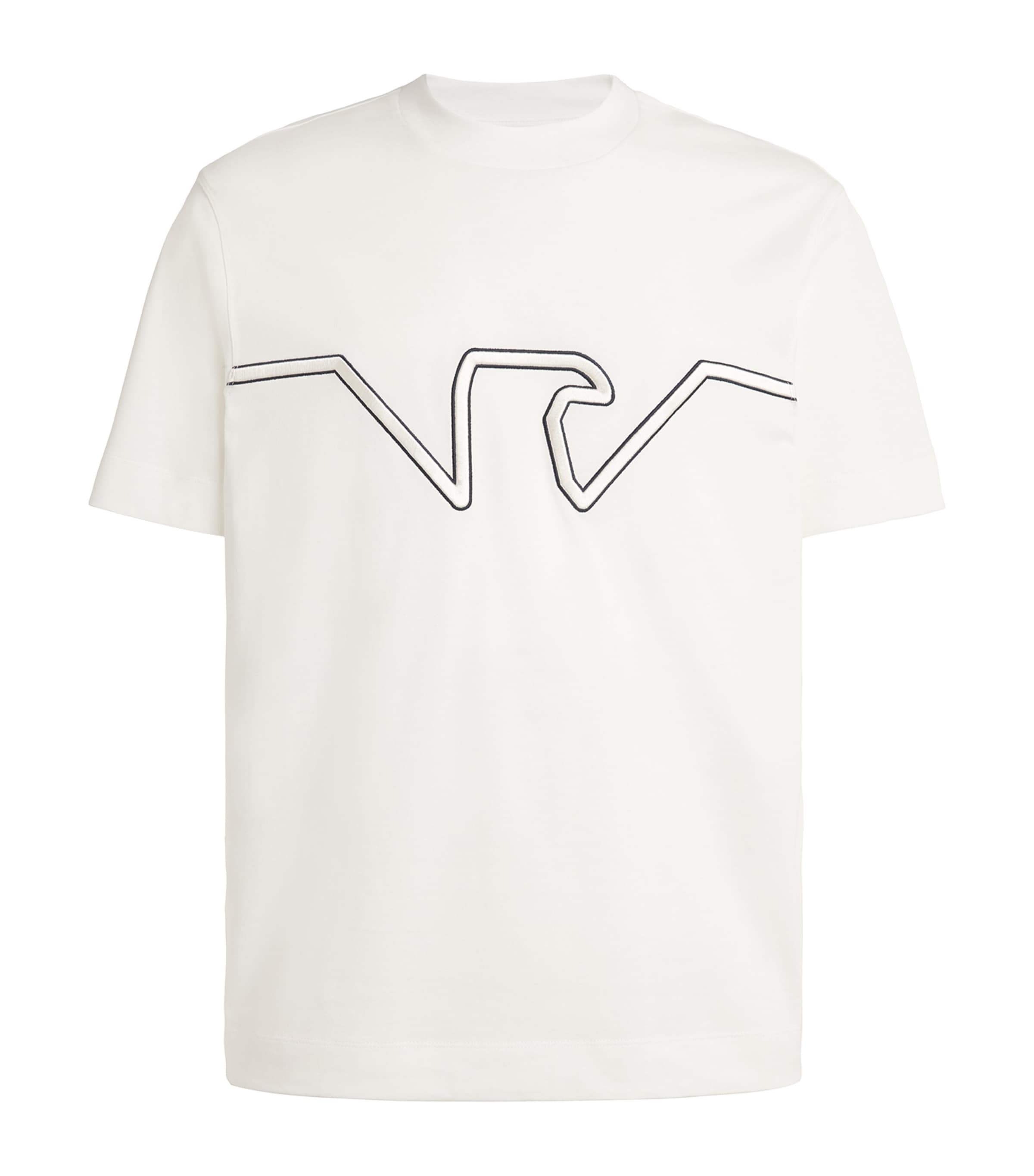 Emporio Armani Embroidered Eagle T-Shirt | Men Clothing | T-Shirts | Logo T-shirts | Designers | Emporio Armani