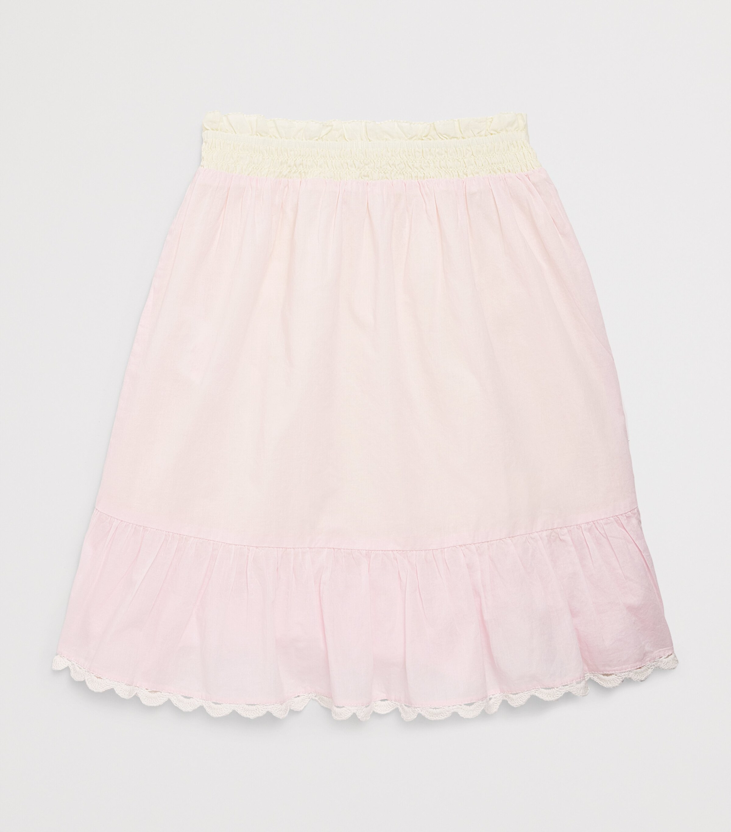 Louise Misha Lace Embroidered Anetta Skirt (4-12 Years) Pink & Yellow Image 2