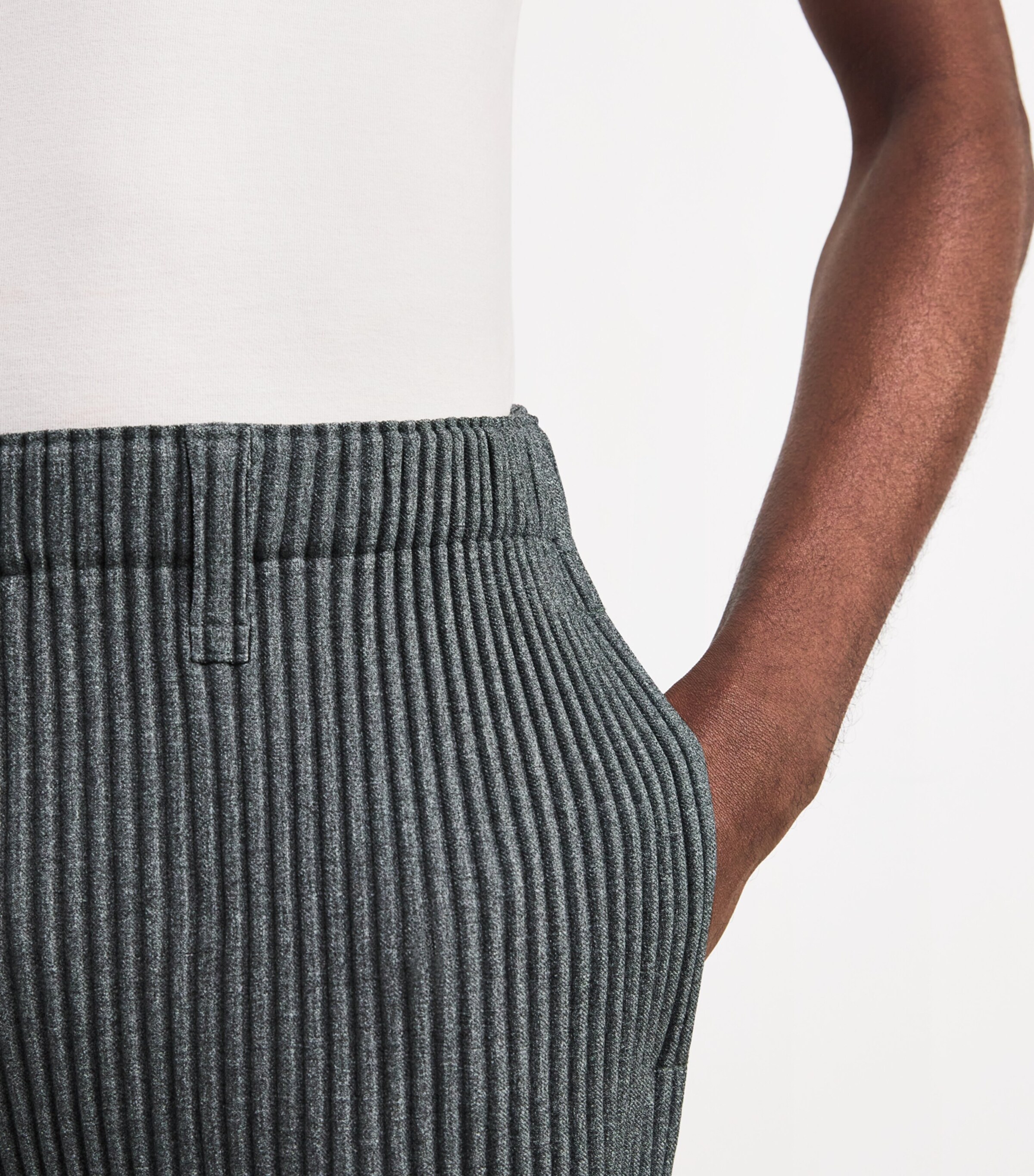 Homme Plissé Issey Miyake Mens Pleated Tailored Trousers Gray Image 6