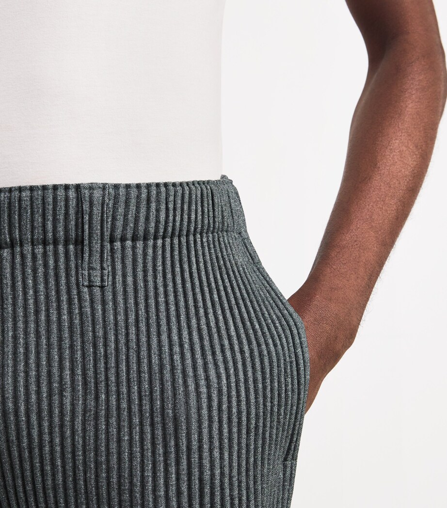 Homme Plissé Issey Miyake Mens Pleated Tailored Trousers Gray Image 6