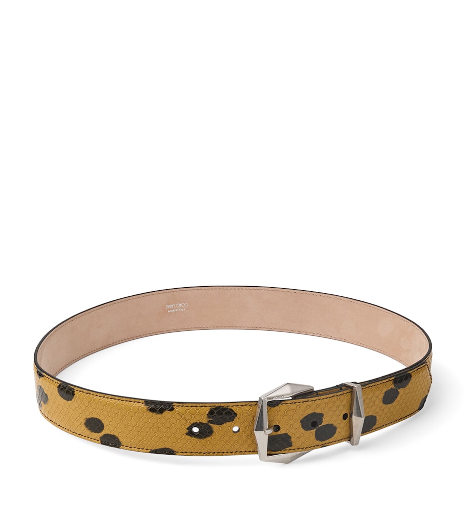 Jimmy Choo Diamond Leather Belt Cigar/black/antique Image 1