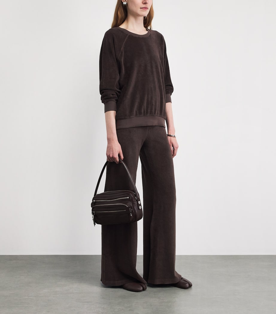 Suzie Kondi Womens Cotton-Blend Samos Sweatshirt Truffle Image 2