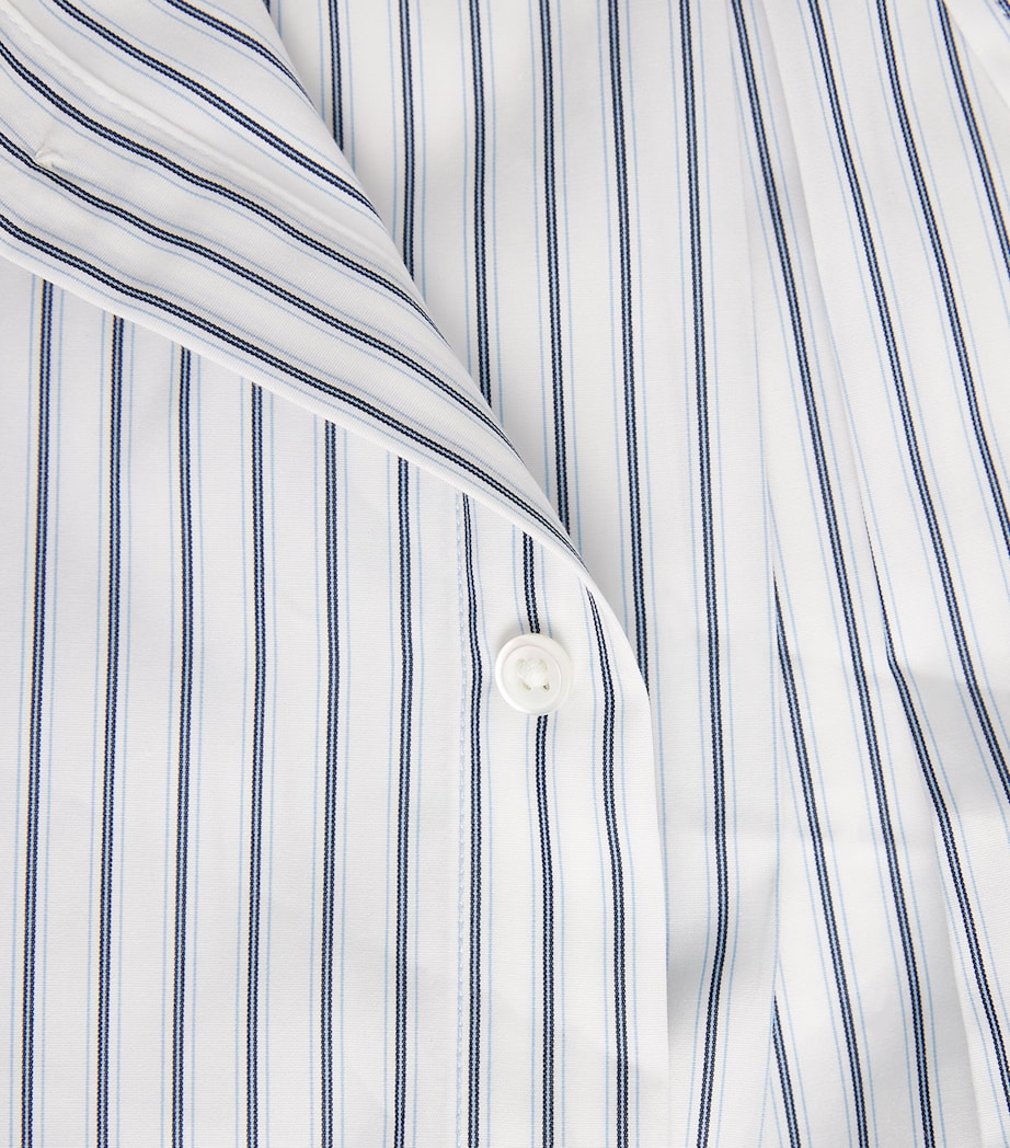 Polo Ralph Lauren Womens x Wimbledon Stripe Shirt Wht/ofc Blu/ref Nvy Image 6