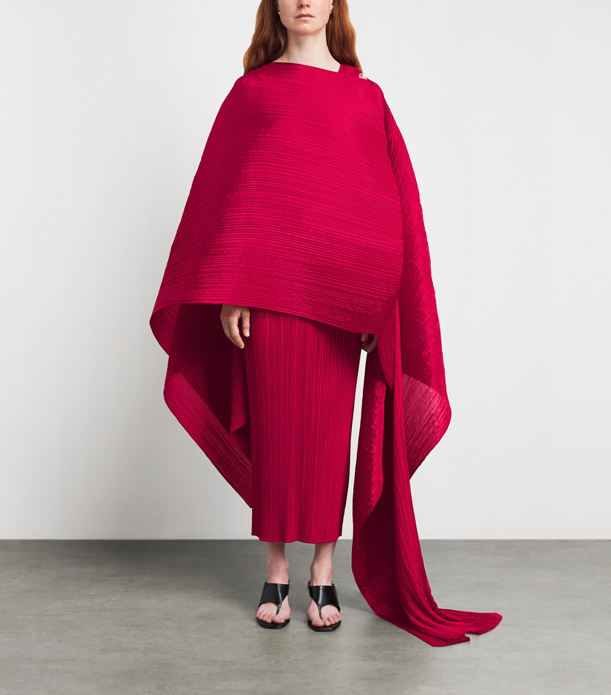 Pleats Please Issey Miyake Pink Colorful Madame-T May Stole