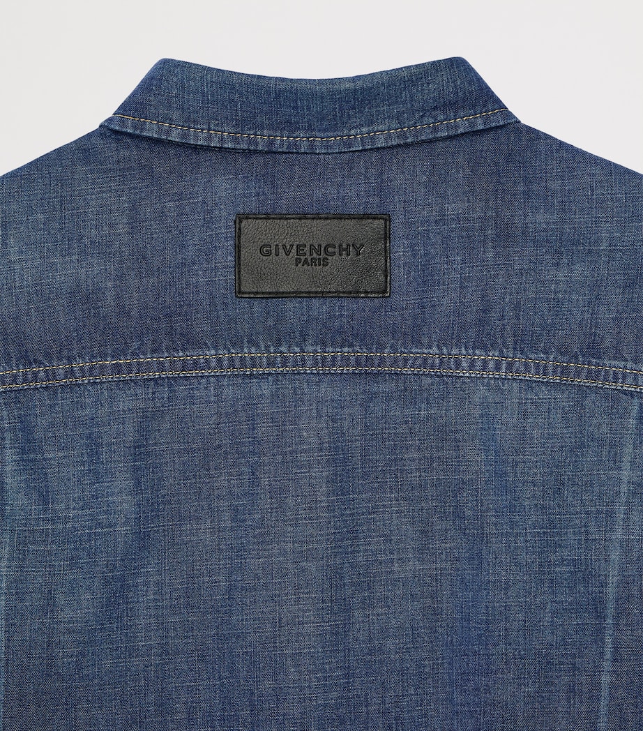 Givenchy Mens Folded-Effect Denim Shirt Image 4