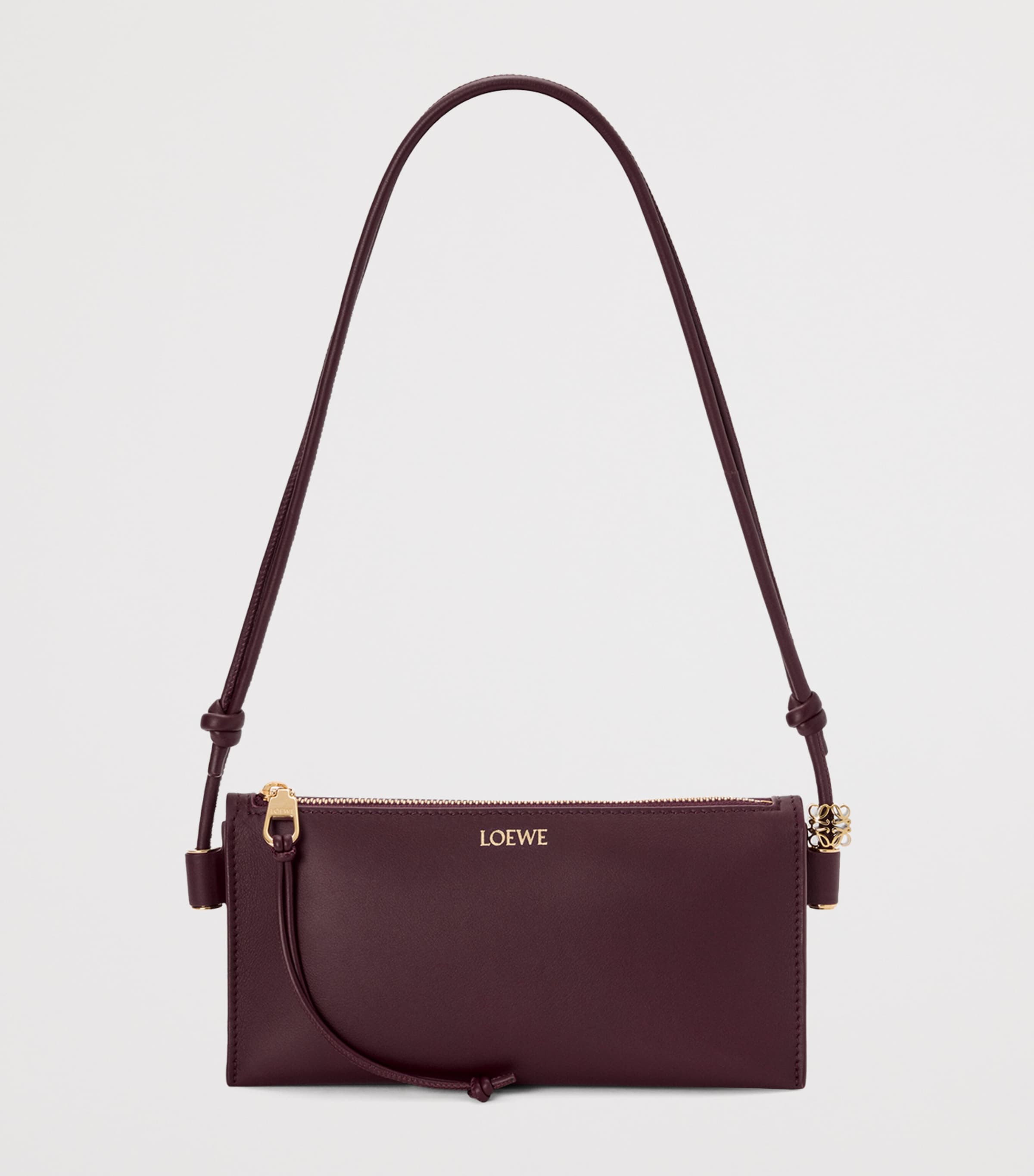 Leather Joya Pouch DARK BURGUNDY Image 2