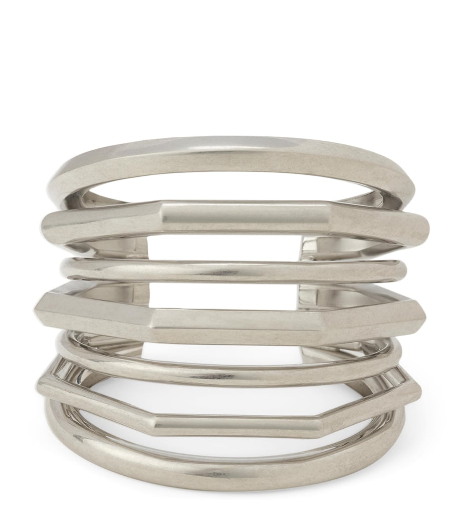Ralph Lauren Collection Brass Orbit Cuff Antique Silver Vinta Image 1