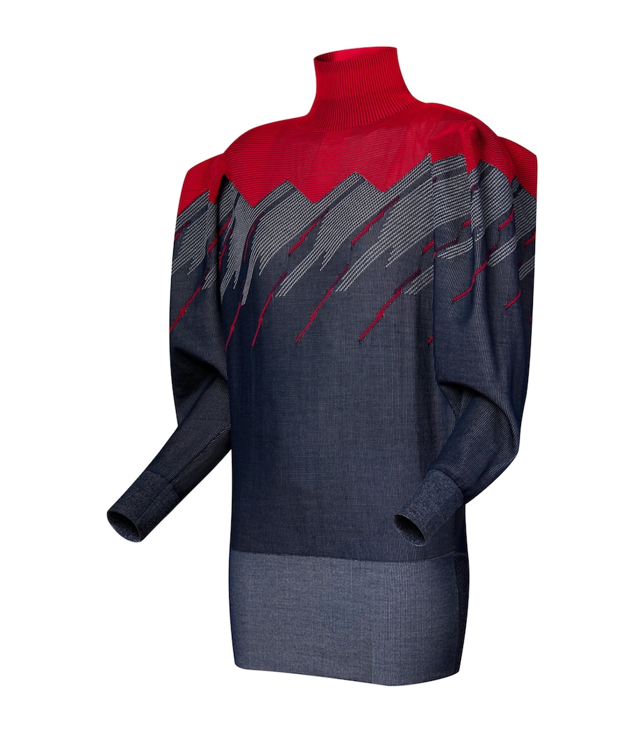 Pleated-Detail Rollneck Sweater MULTI Image 2