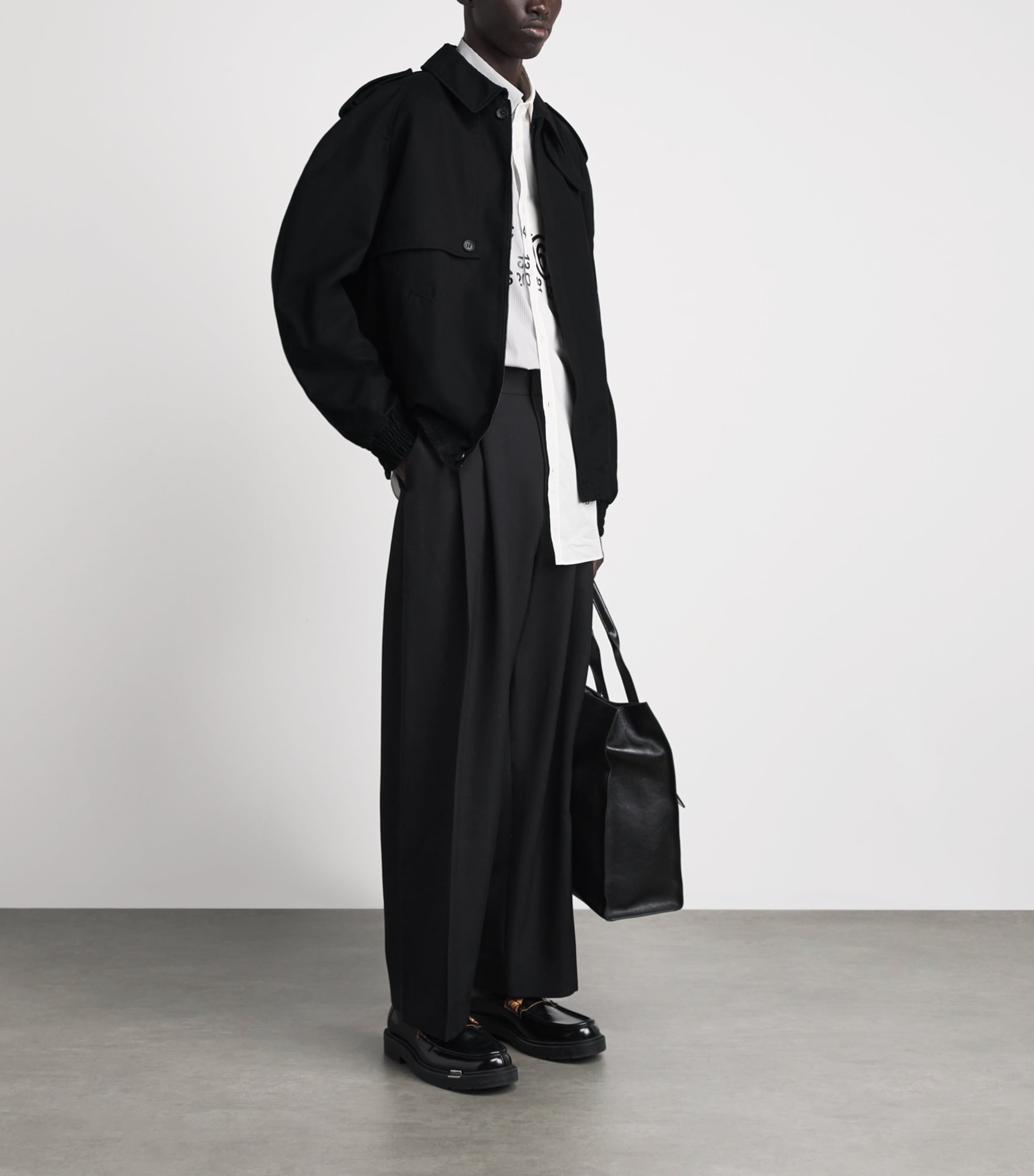 MM6 Maison Margiela Mens Cotton Twill Jacket Black Image 2