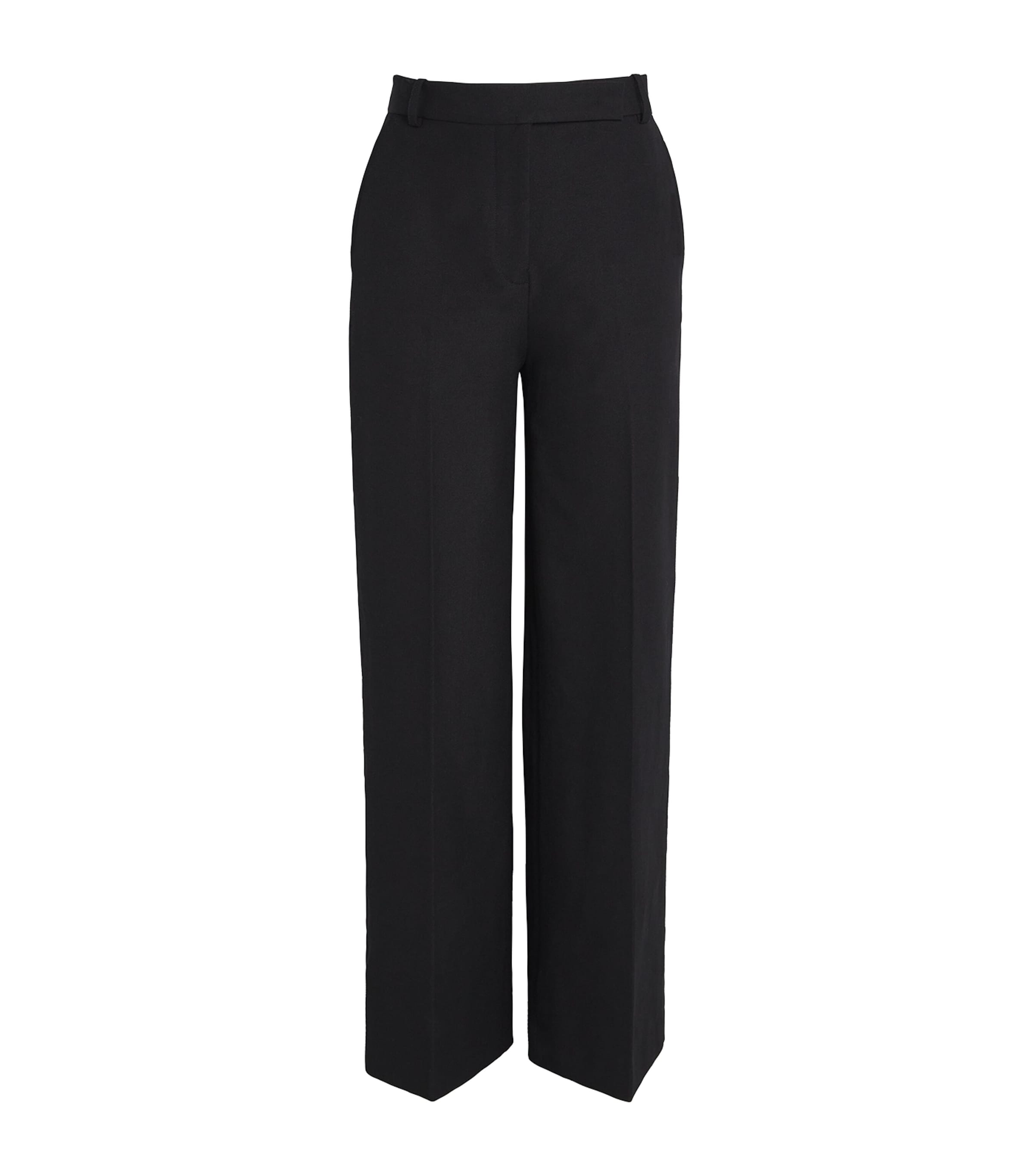 Joseph Womens Stretch-Gabardine Yukio Trousers Black Image 1