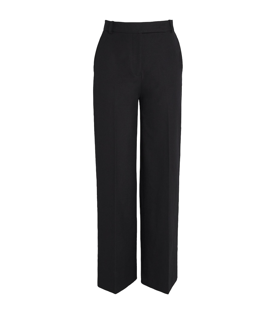 Joseph Womens Stretch-Gabardine Yukio Trousers Black Image 1