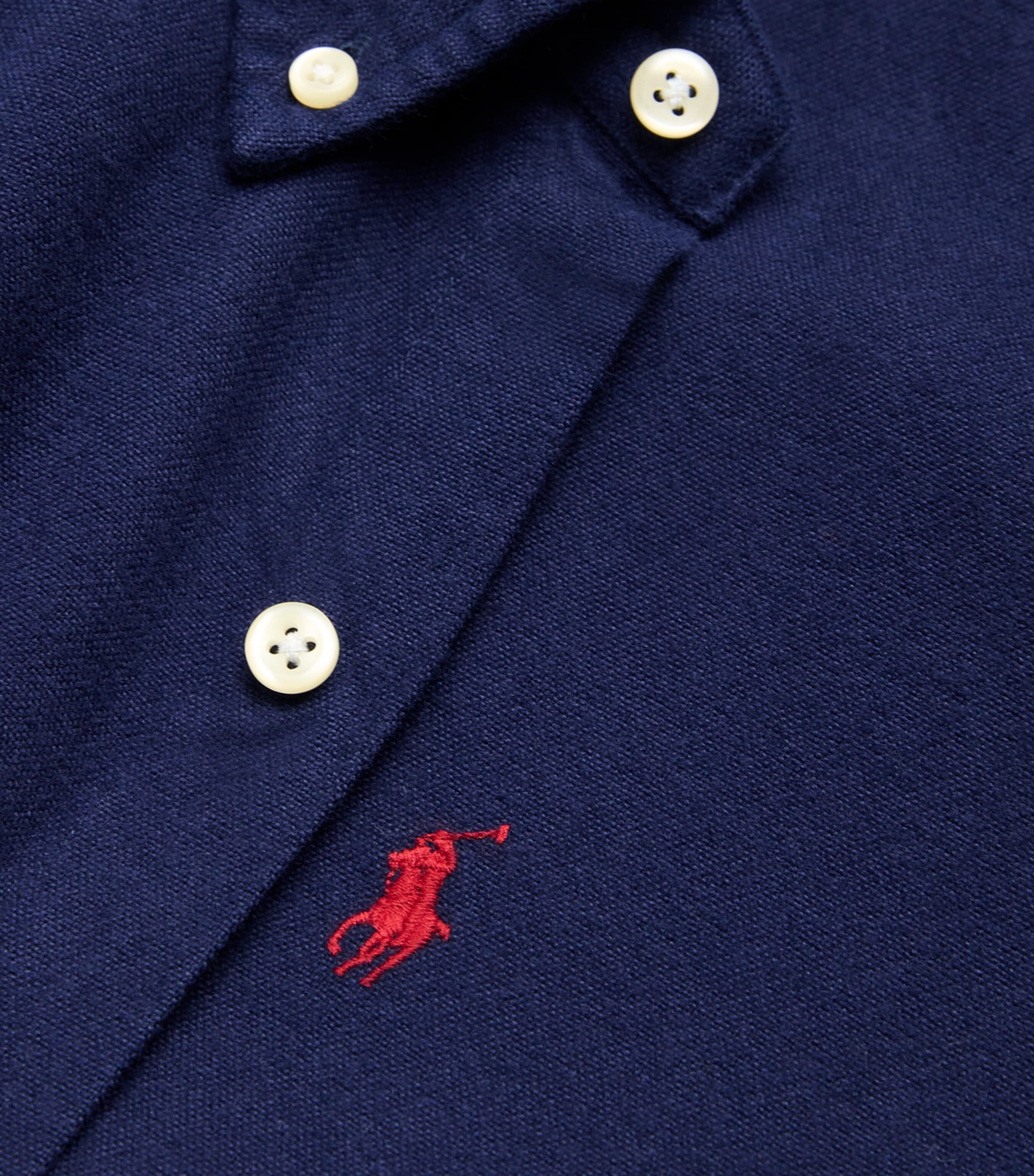 Polo Ralph Lauren Mens Cotton Logo Shirt Navy Image 5
