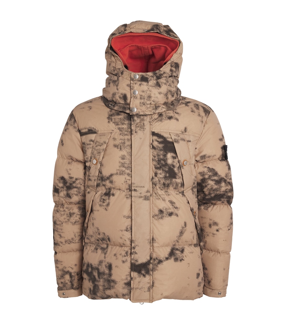 Stone Island Mens Thermo-Reactive Camouflage Puffer Jacket Dove Grey Image 1
