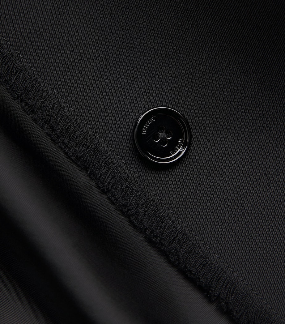 Wool Raw-Lapel Blazer 001 BLACK Image 5