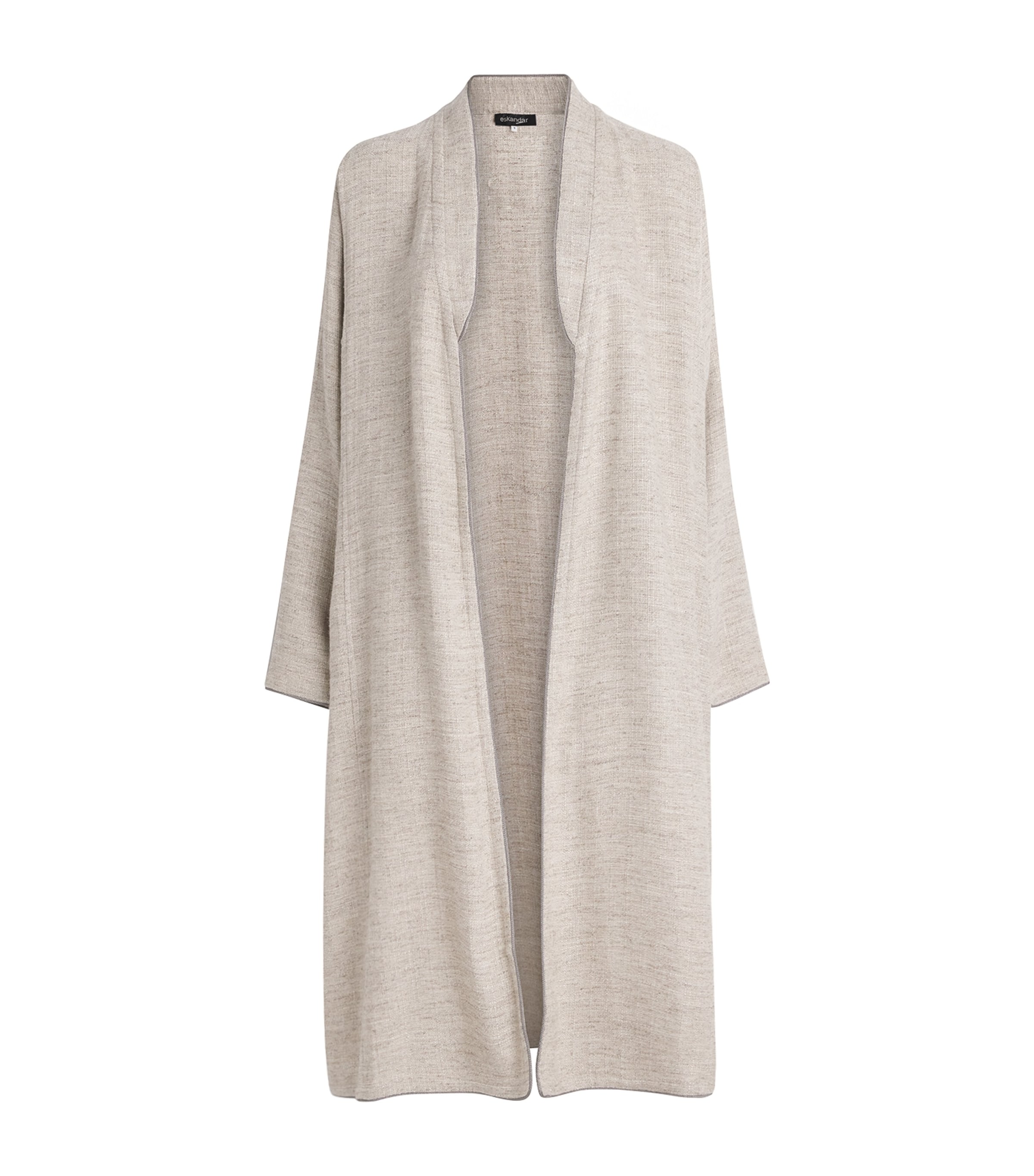 Eskandar Linen-blend Bakhtiari Cardigan In Neutral