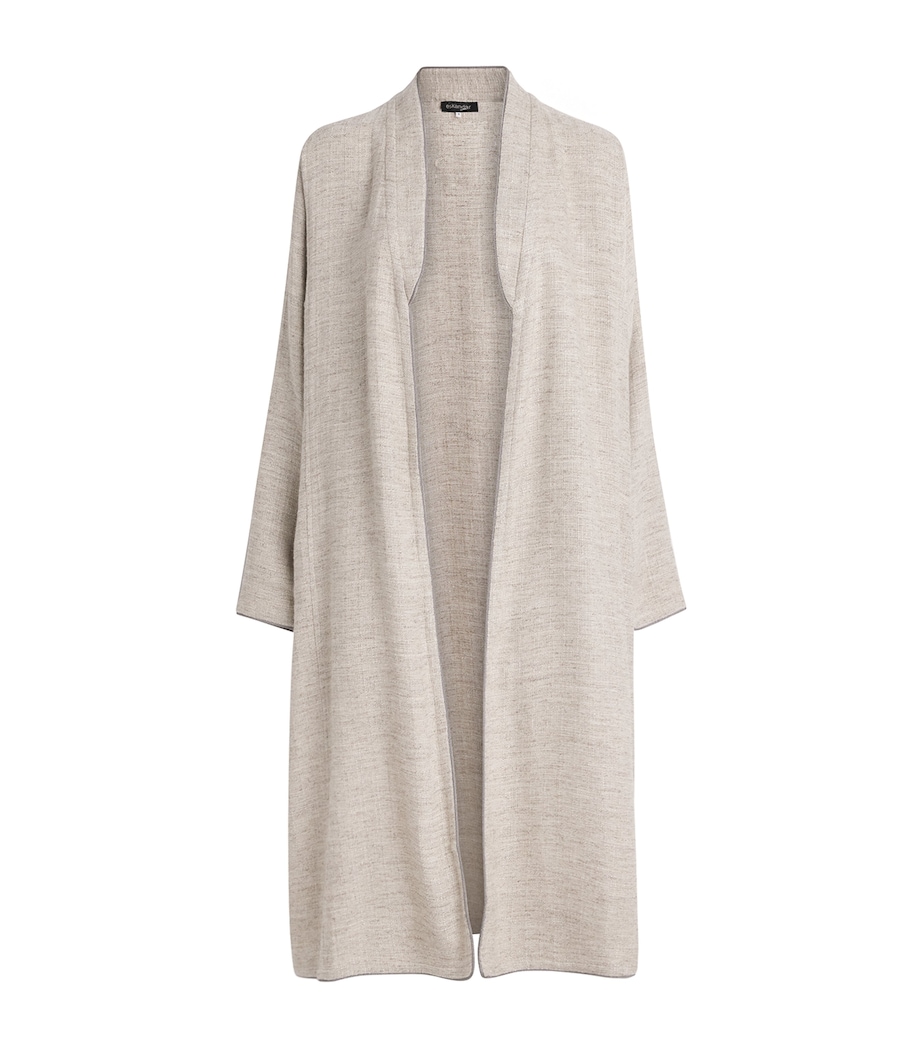 Eskandar Womens Linen-Blend Bakhtiari Cardigan Natural Image 1