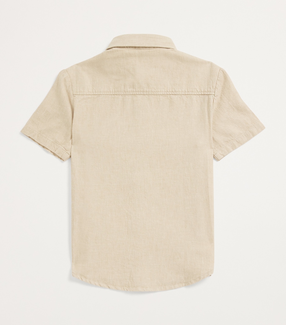 Linen-Cotton Shirt (4-16 Years) 249 STONE Image 2