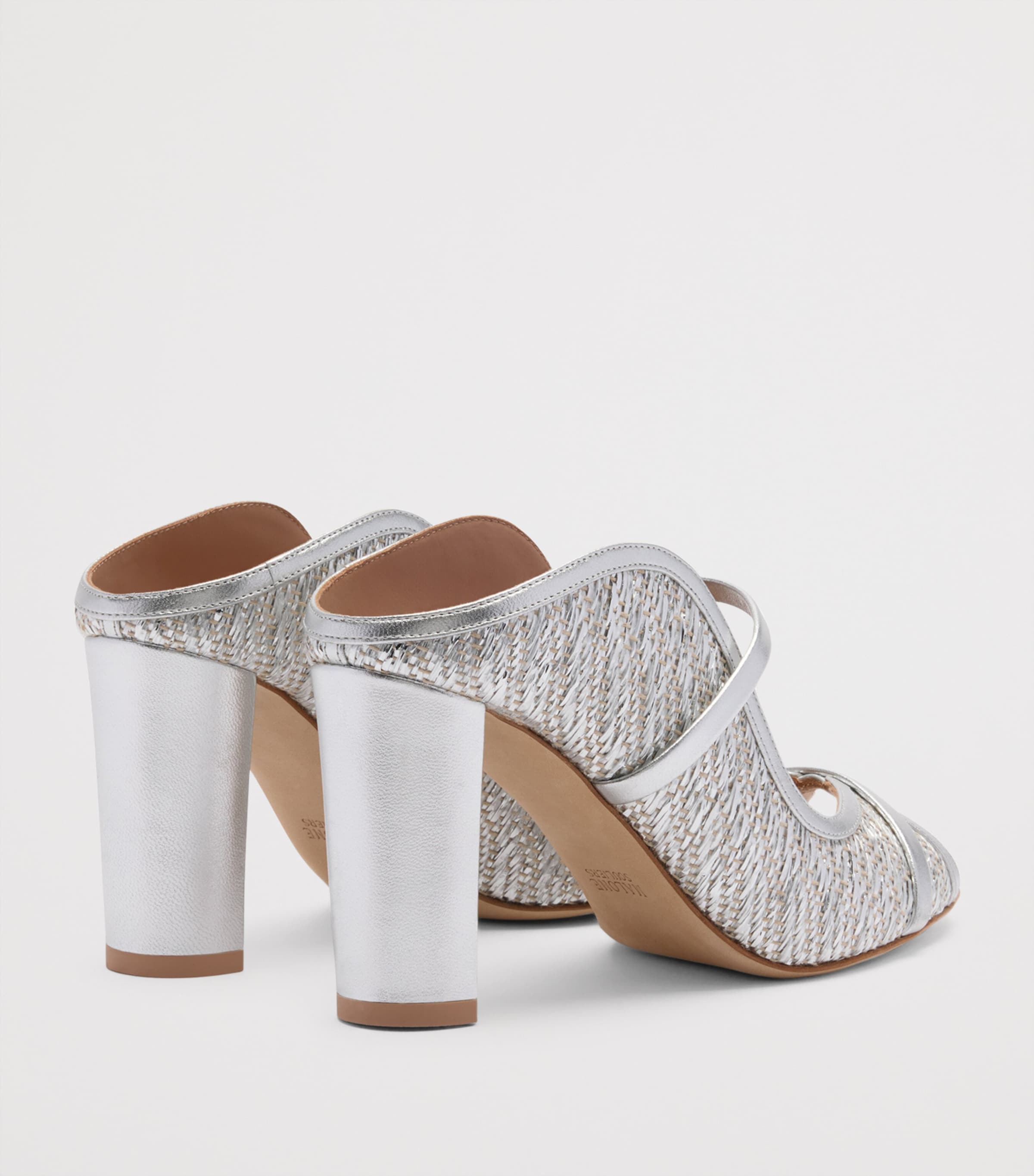 Metallic Raffia Norah Heeled Sandals 85 GOLD Image 4