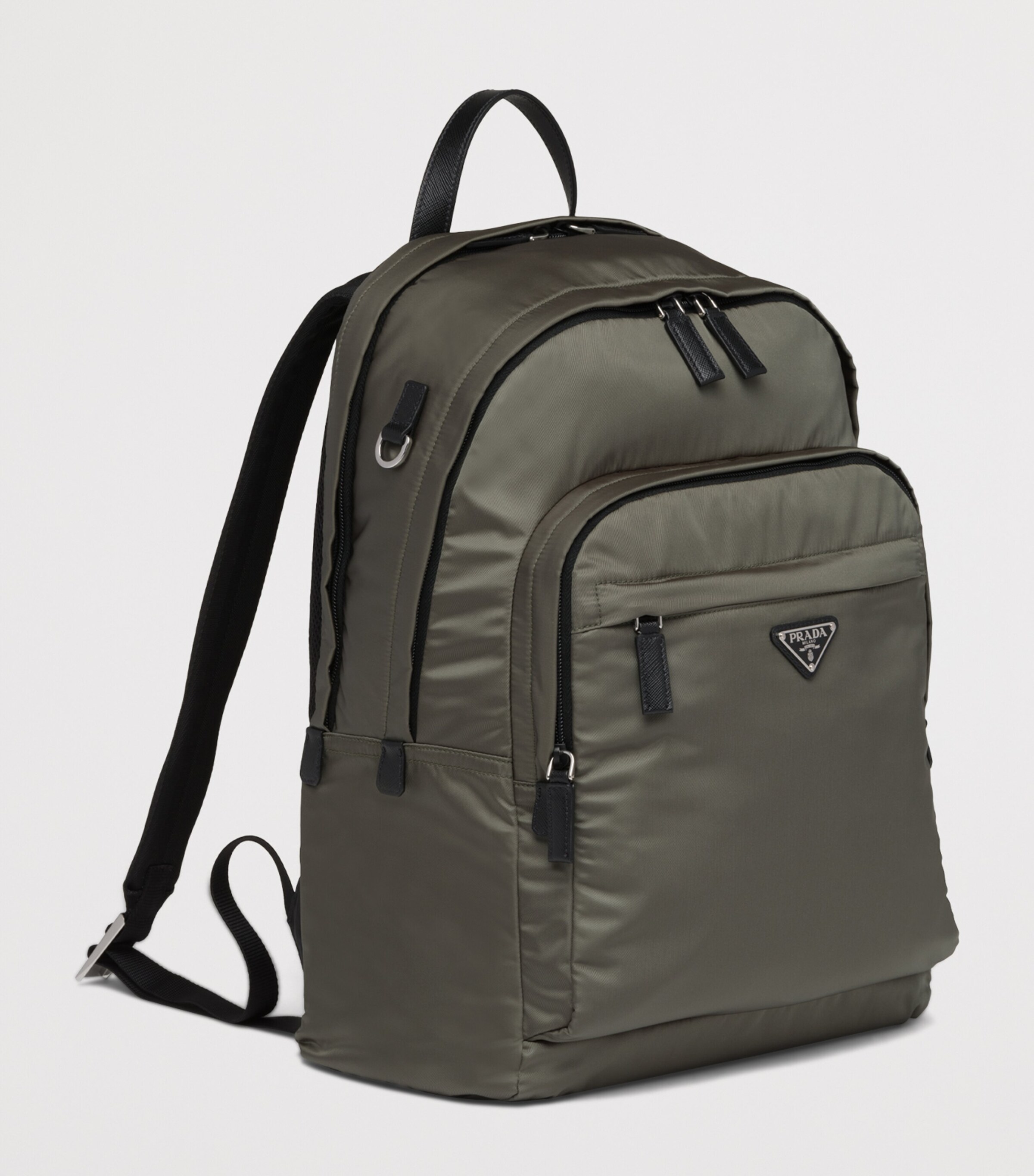 Re-Nylon and Saffiano Leather Backpack F0414 Image 3