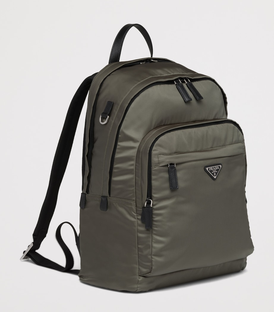 Re-Nylon and Saffiano Leather Backpack F0414 Image 3