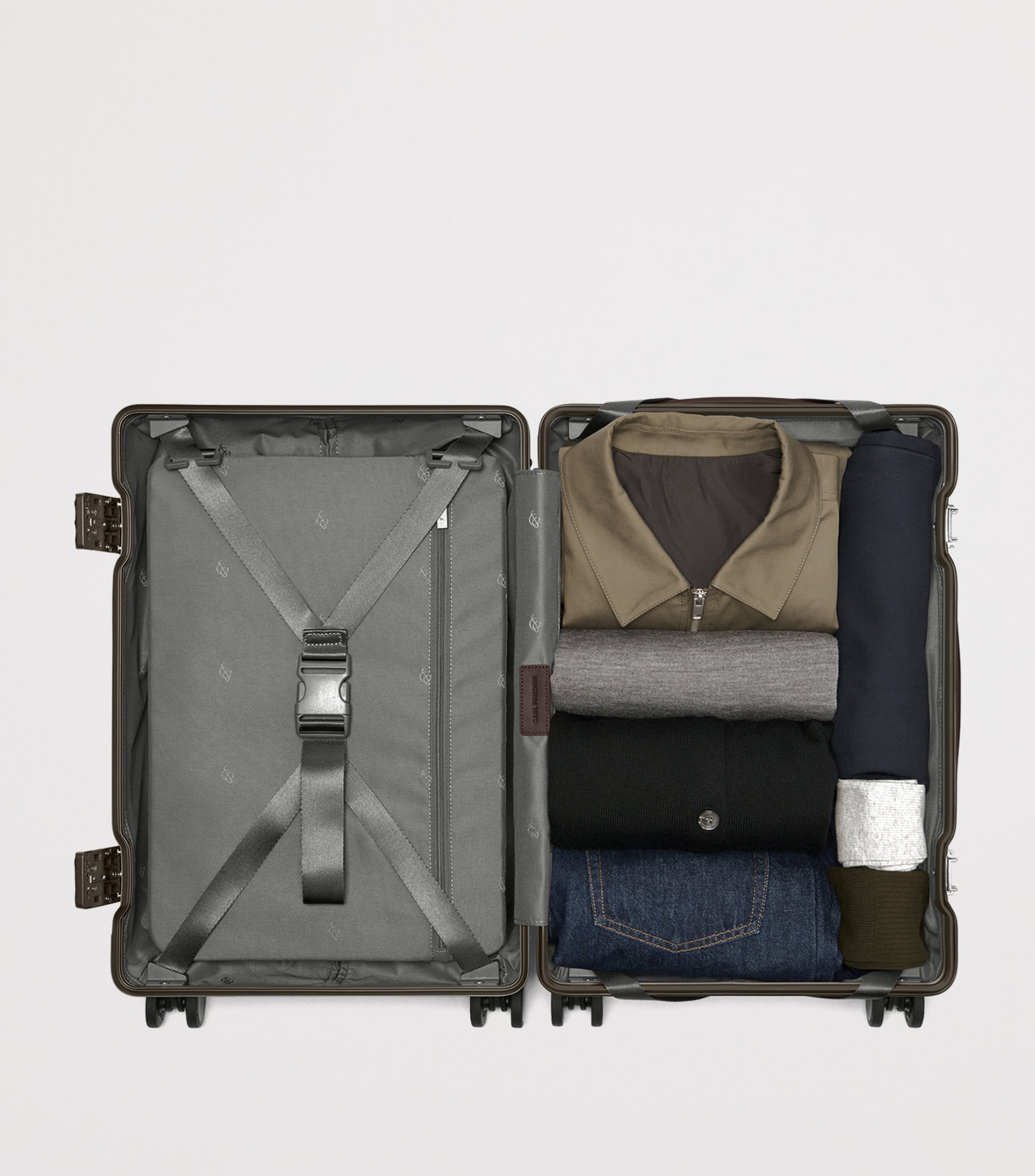 Carl Friedrik The Carry-On X Suitcase (55cm) Olive Image 10