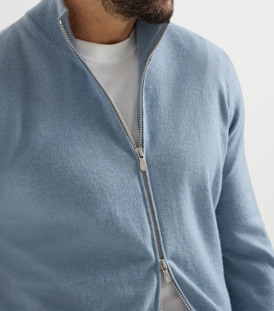 Cashmere Zip-Up Cardigan CMM56 Image 6