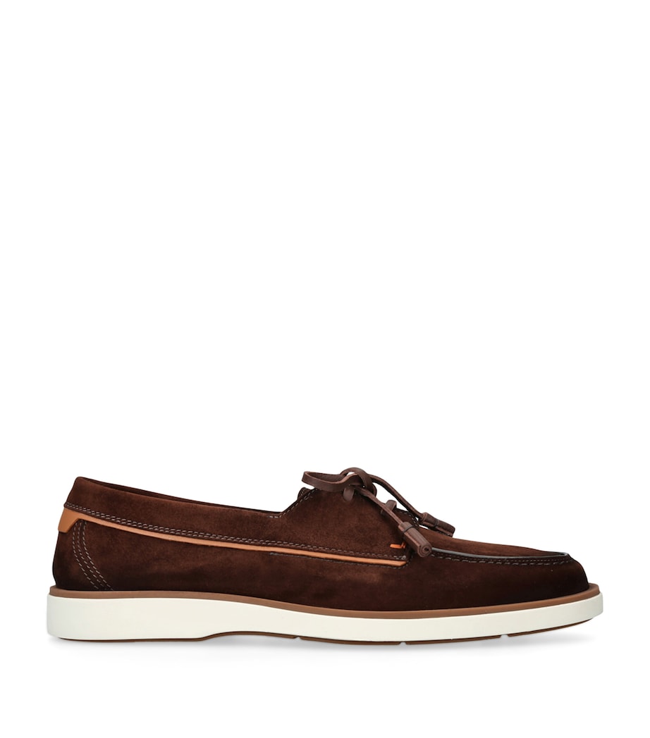 Suede Detroit Boat Shoes BROWN Image 1