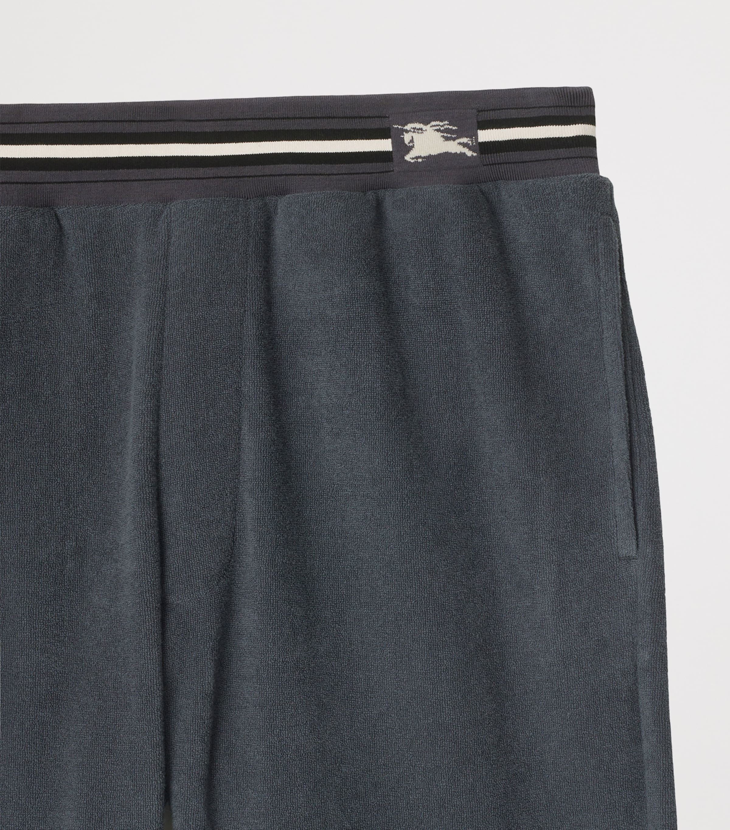 Burberry Cotton Ekd Shorts In Gray
