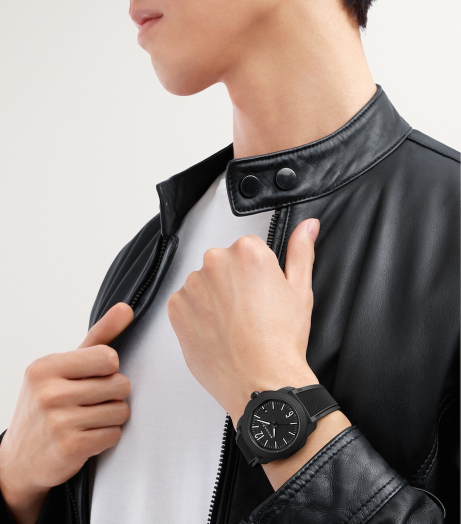 Stainless Steel Octo Roma Watch 41mm BLACK Image 2