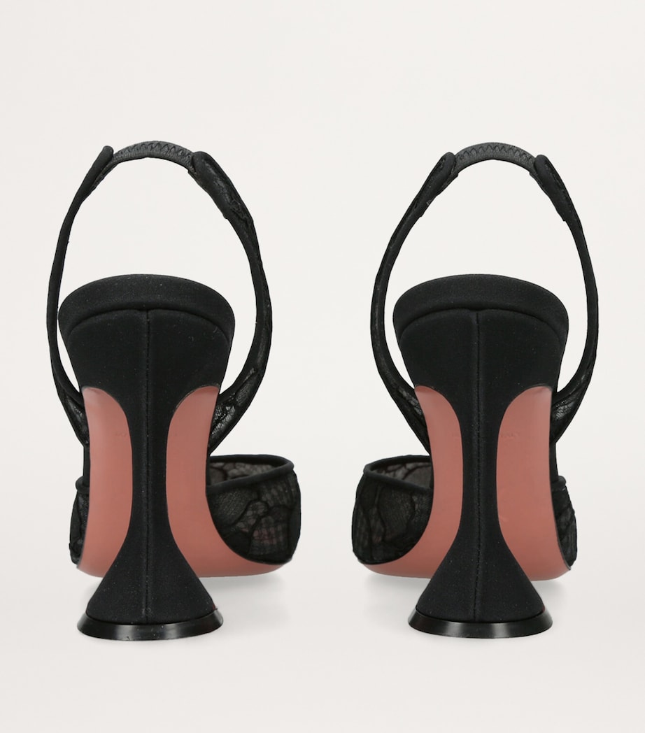 Lace Holli Slingback Heels 95 BLACK Image 3