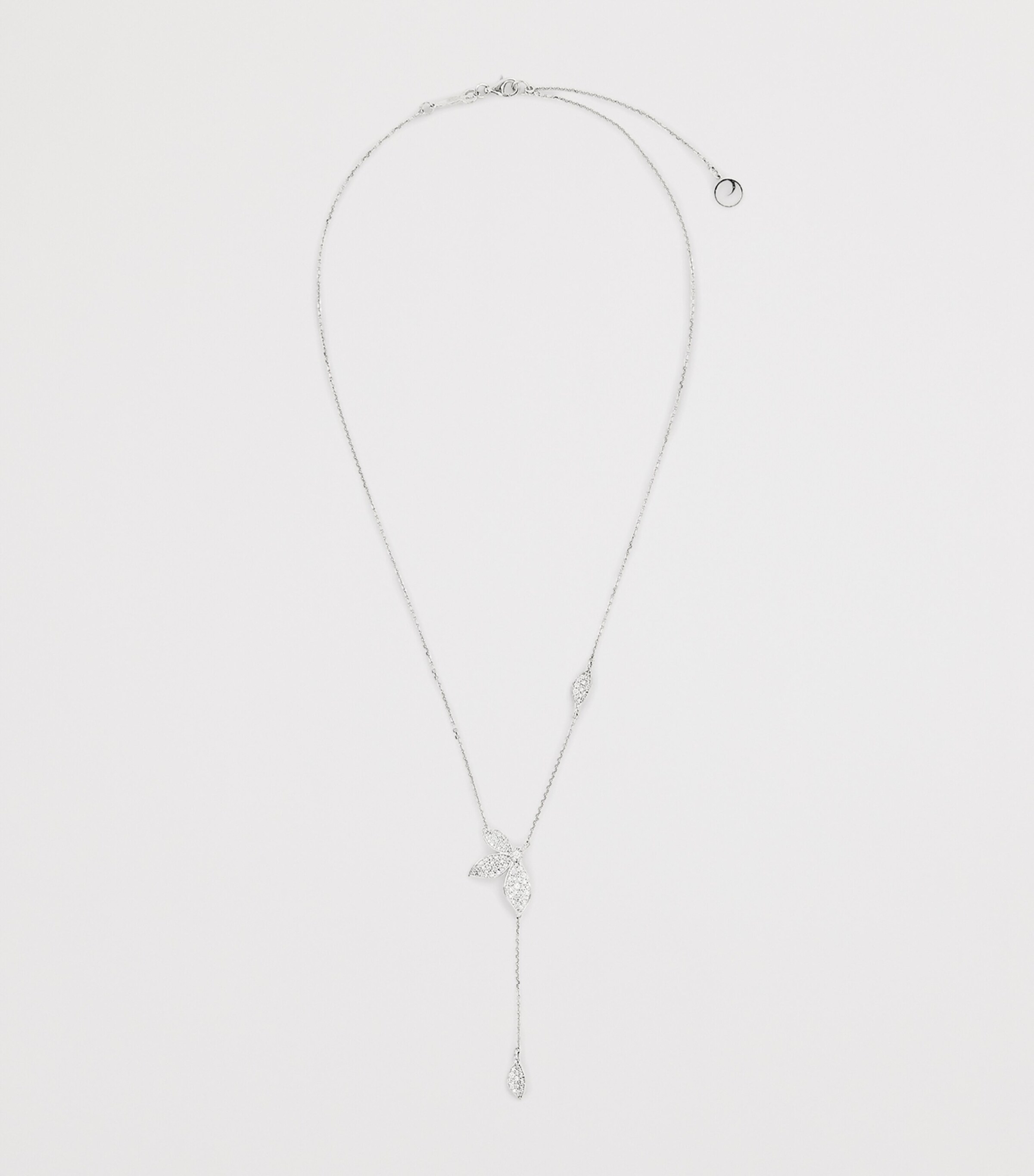 White Gold and Diamond Secret Garden Apple Necklace WHITE GOLD Image 3