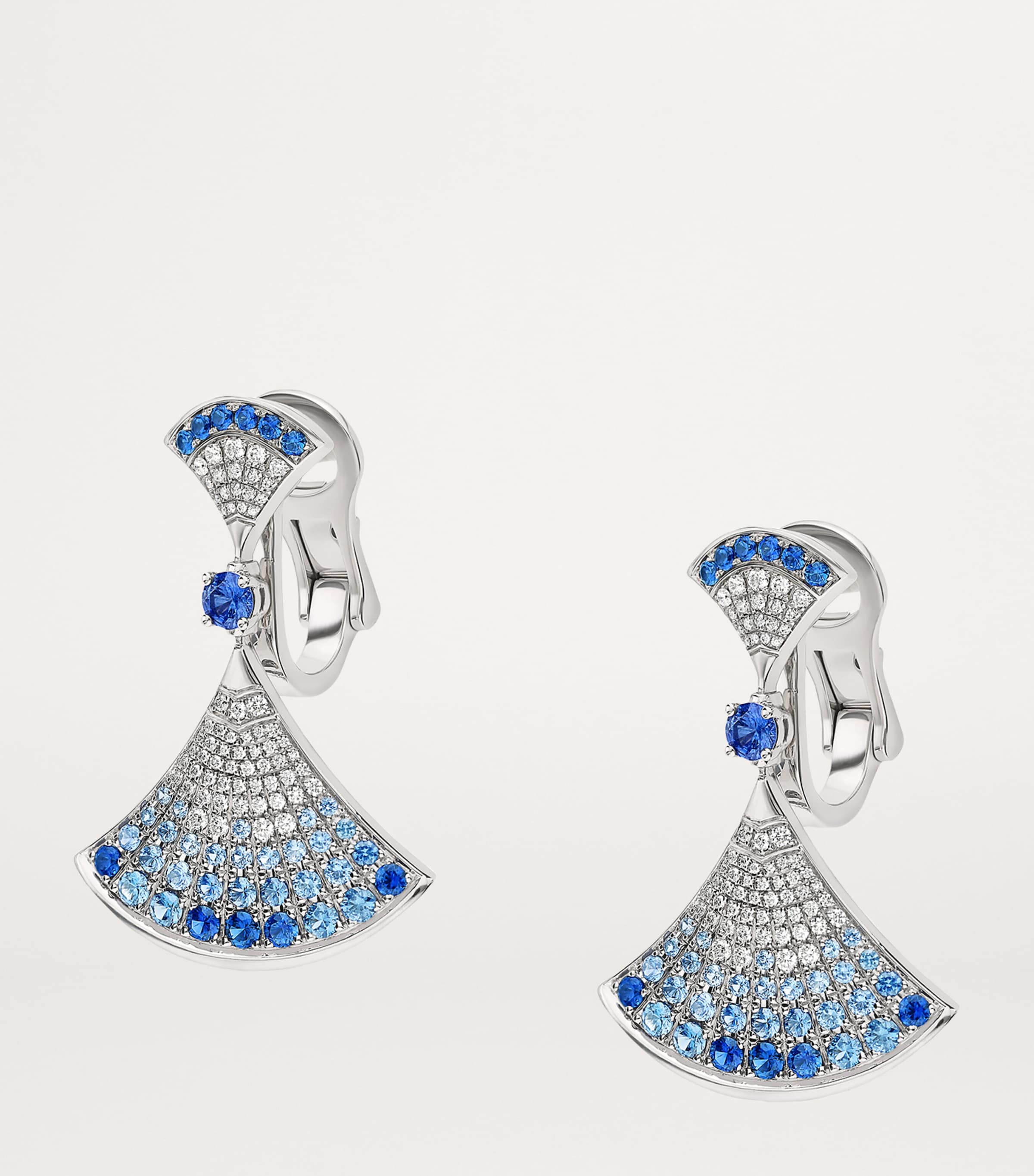White Gold, Diamond and Sapphire Divas’ Dream Earrings WHITE GOLD Image 5