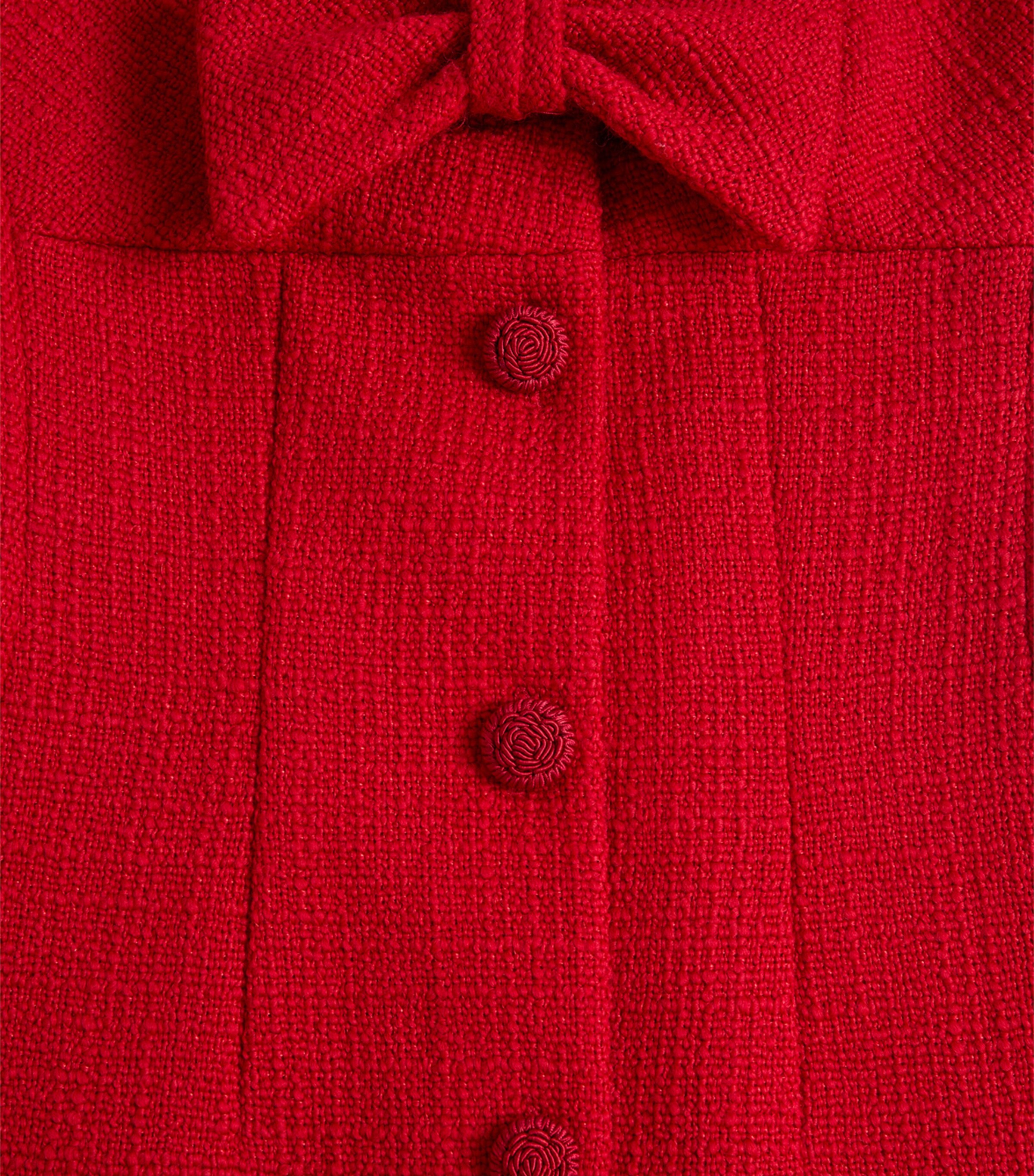 Virgin Wool Bow-Detail Mini Dress R9M Image 8