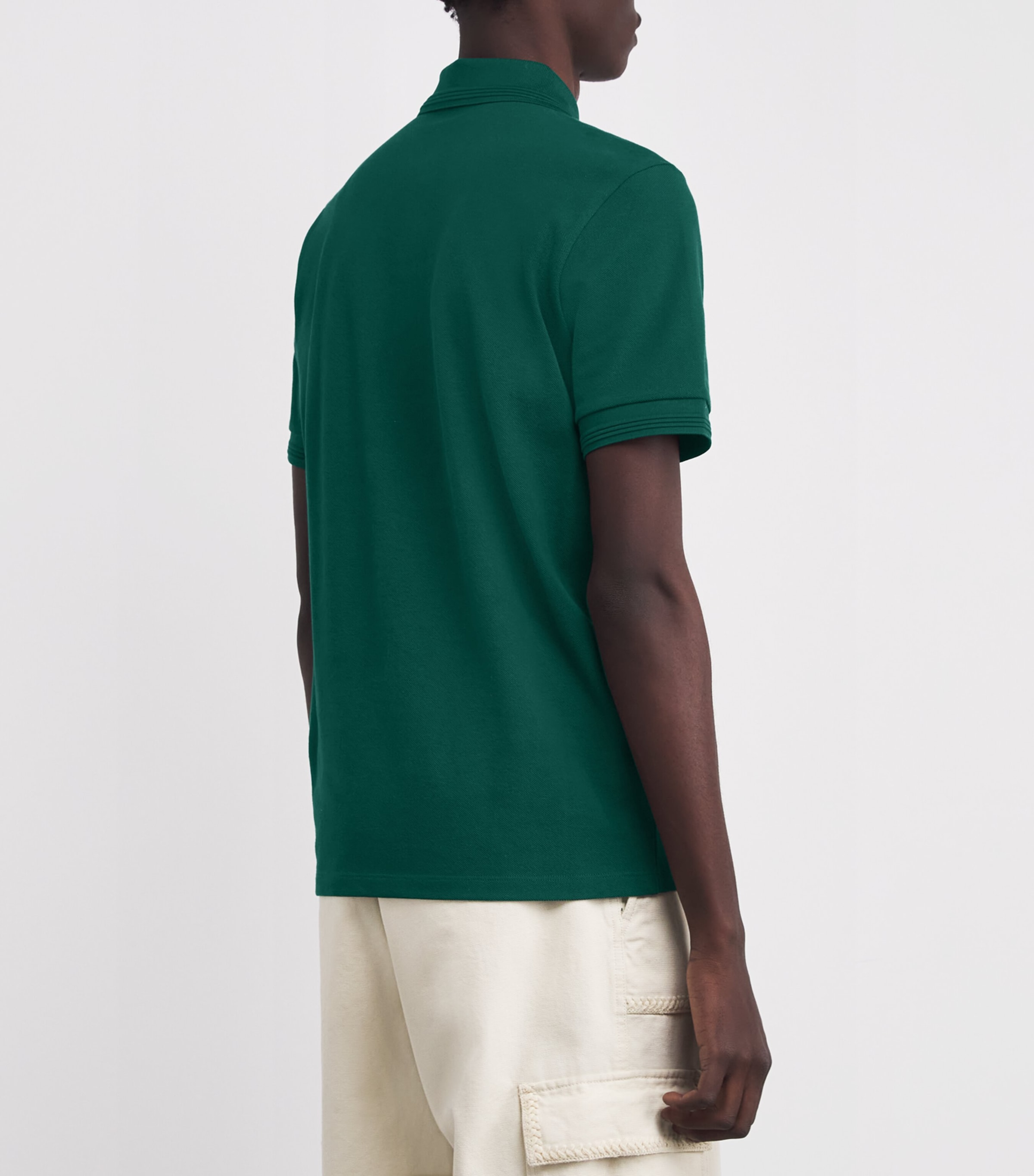 Moncler Cotton Zip-Up Polo Shirt | Harrods UK