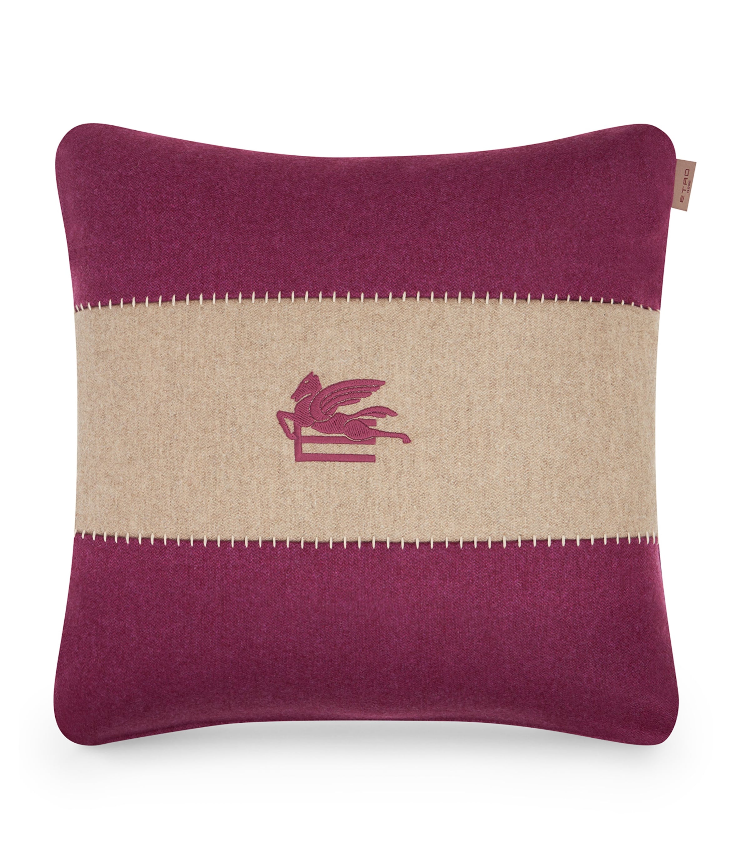 Etro Pegaso Cushion In Burgundy