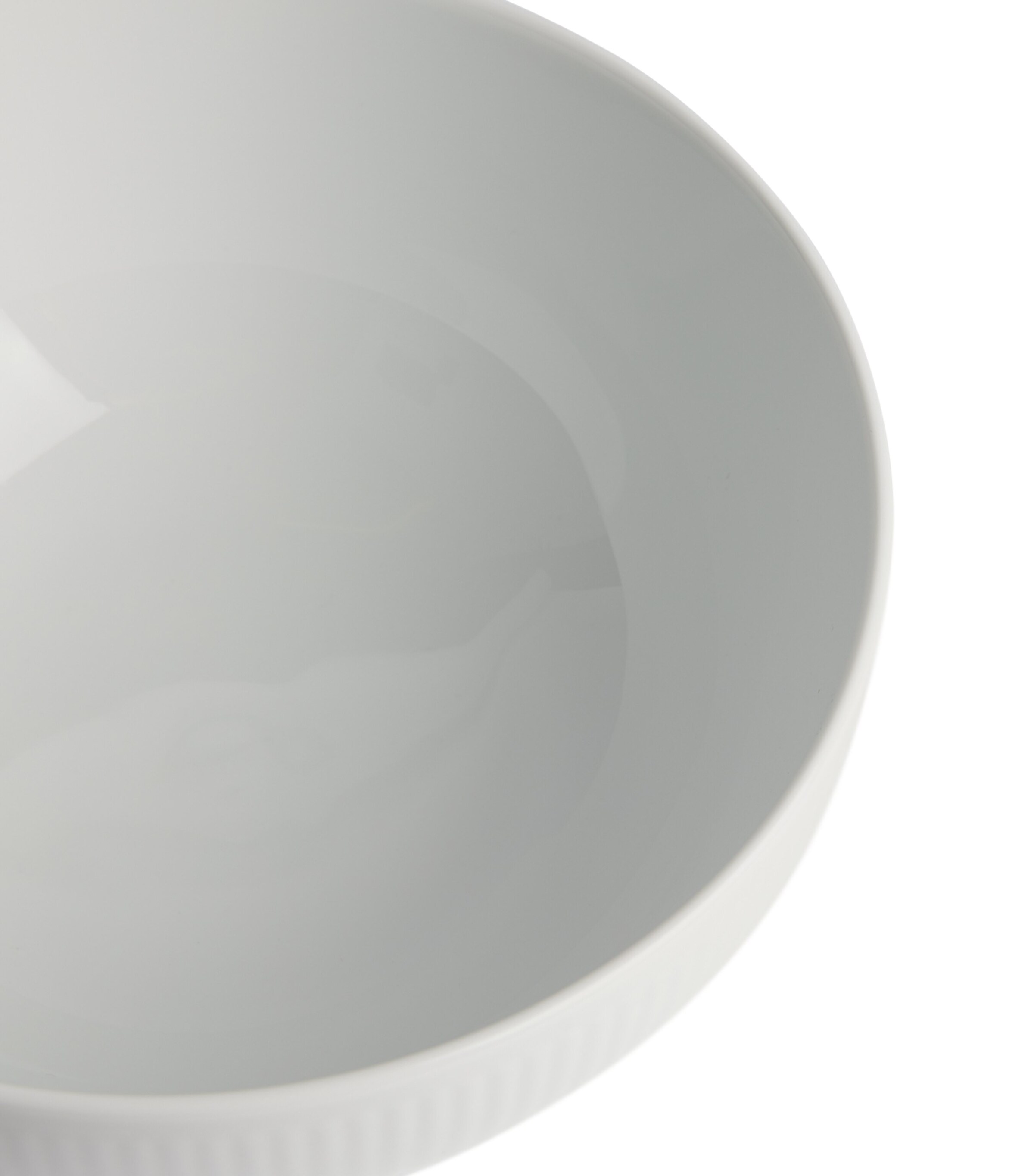 White Fluted Bowl (21cm) WHITE Image 4