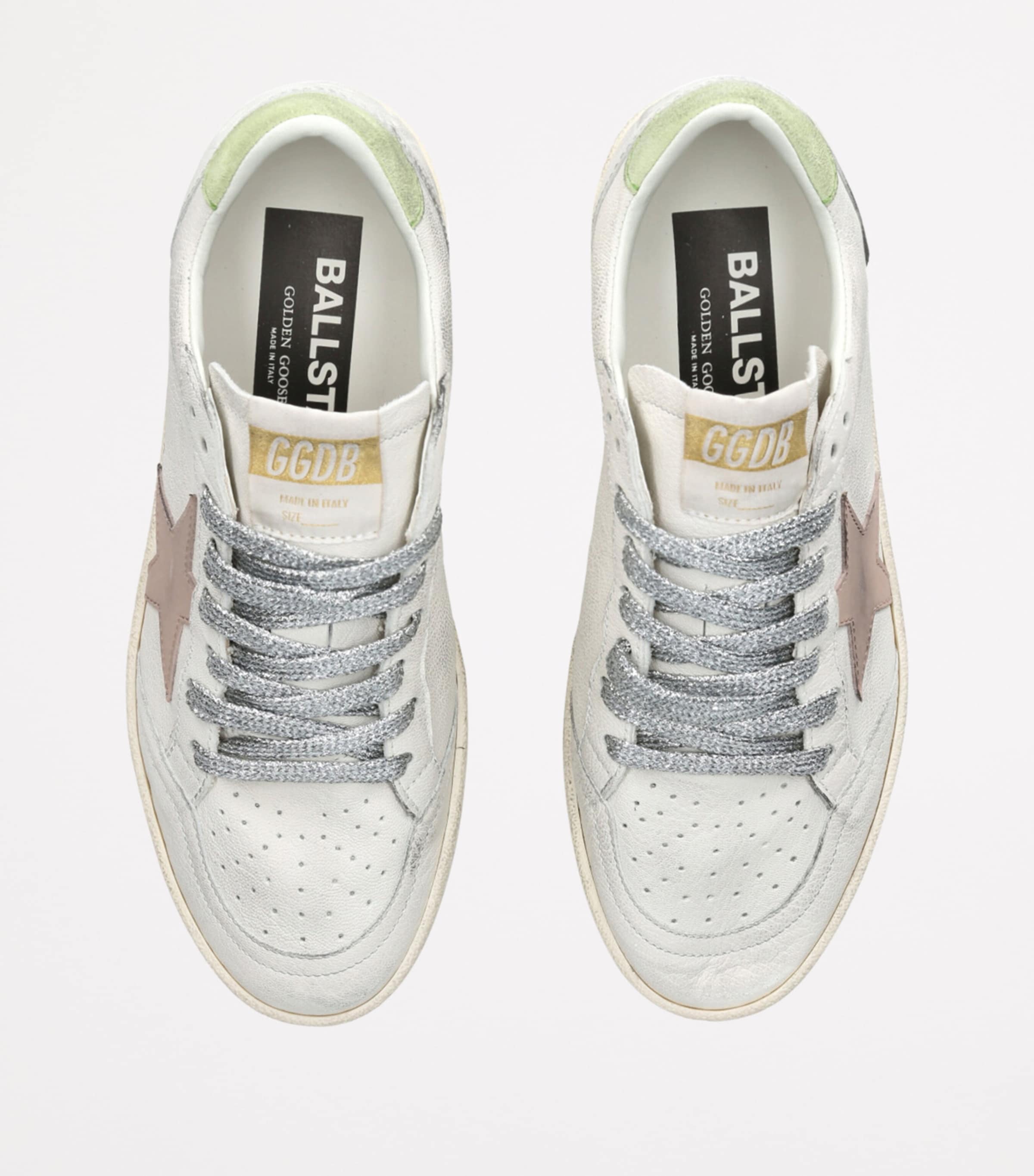 Golden Goose Leather Ballstar Sneakers White/oth Image 4