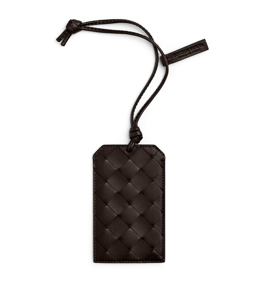 Bottega Veneta Leather Intrecciato Badge Holder Image 1