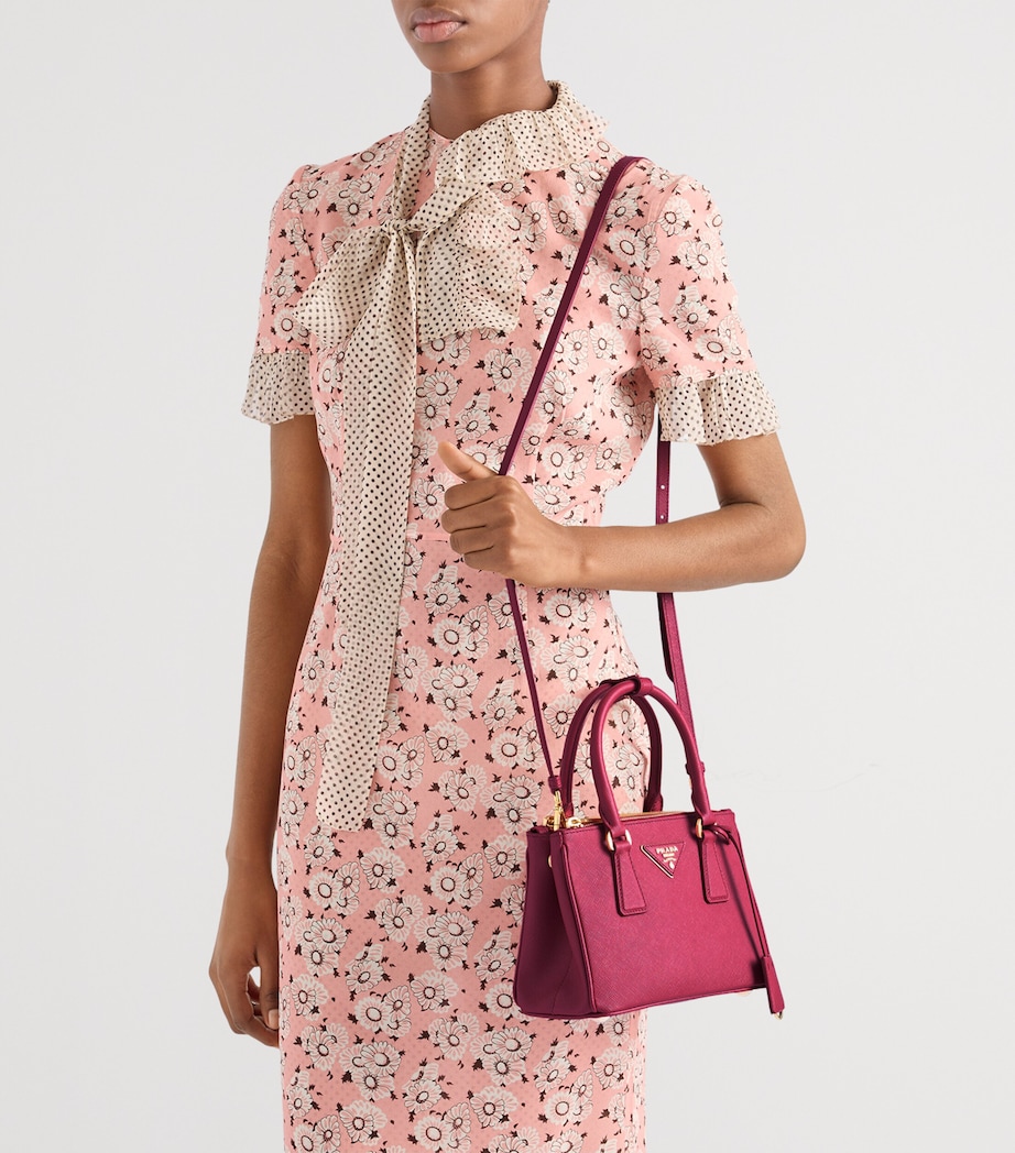 Mini Saffiano Leather Galleria Top-Handle Bag F0BQT Image 8