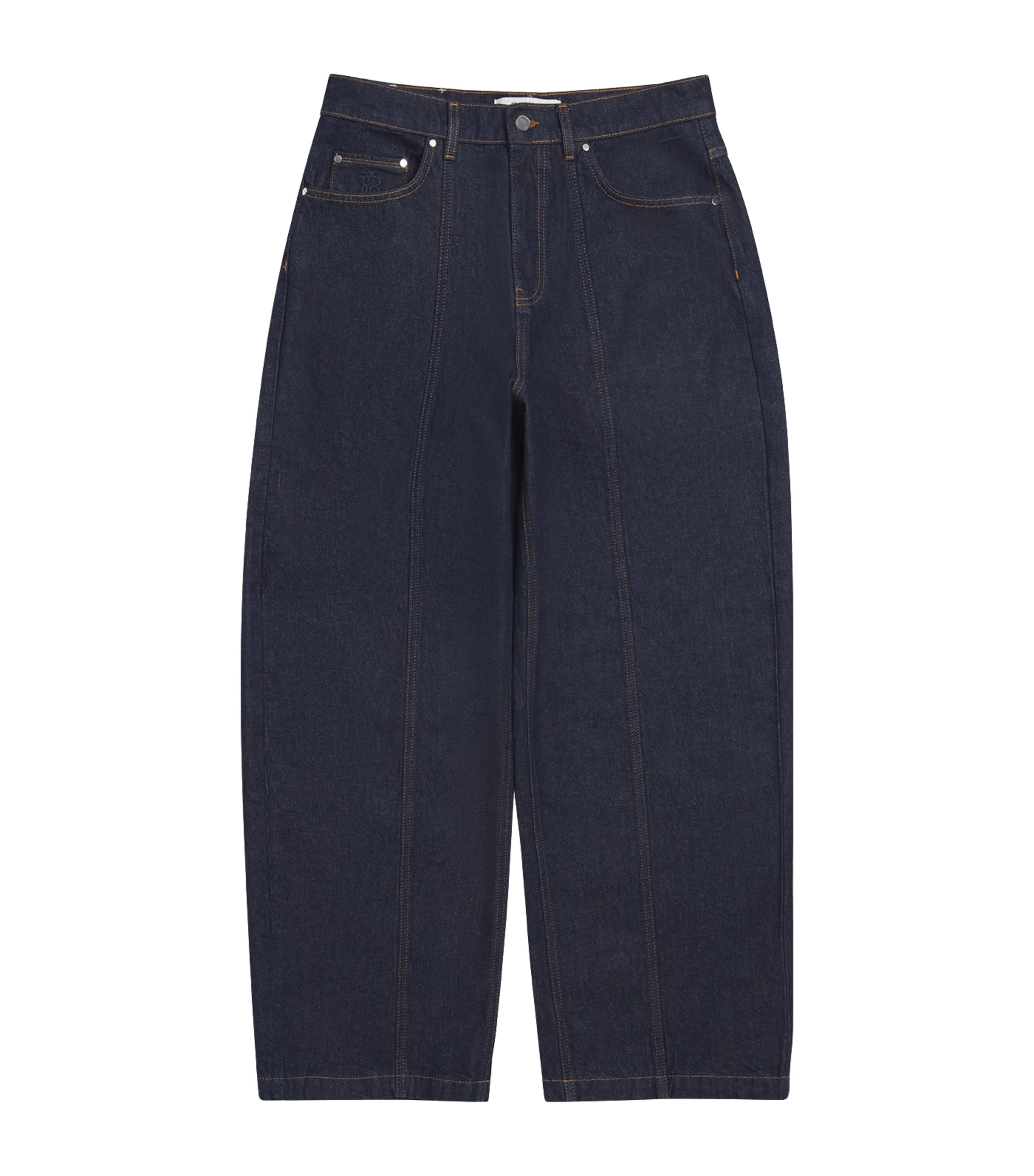 Wide-Leg Felled Jeans RAW INDIGO Image 1