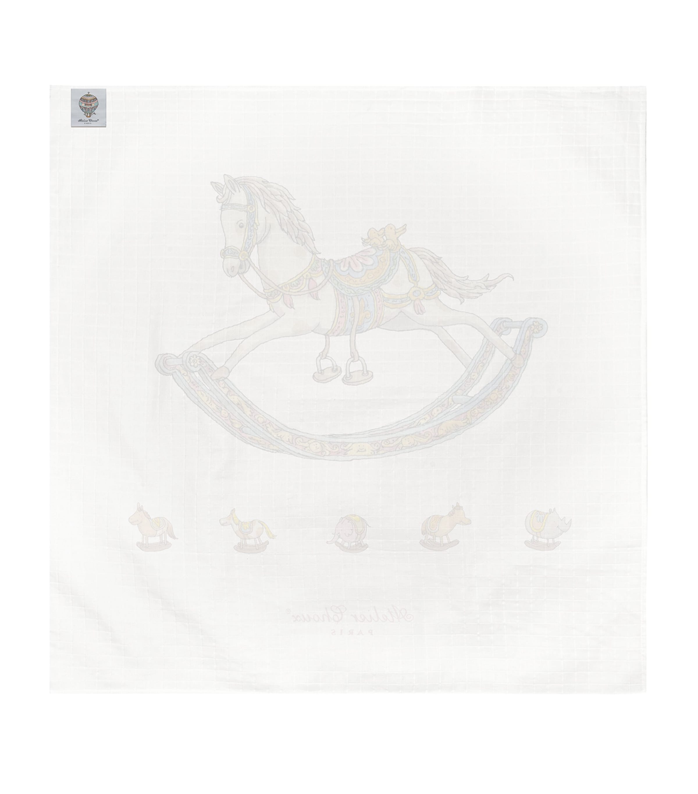 Organic Cotton Rocking Horse Swaddle MULTI Image 2