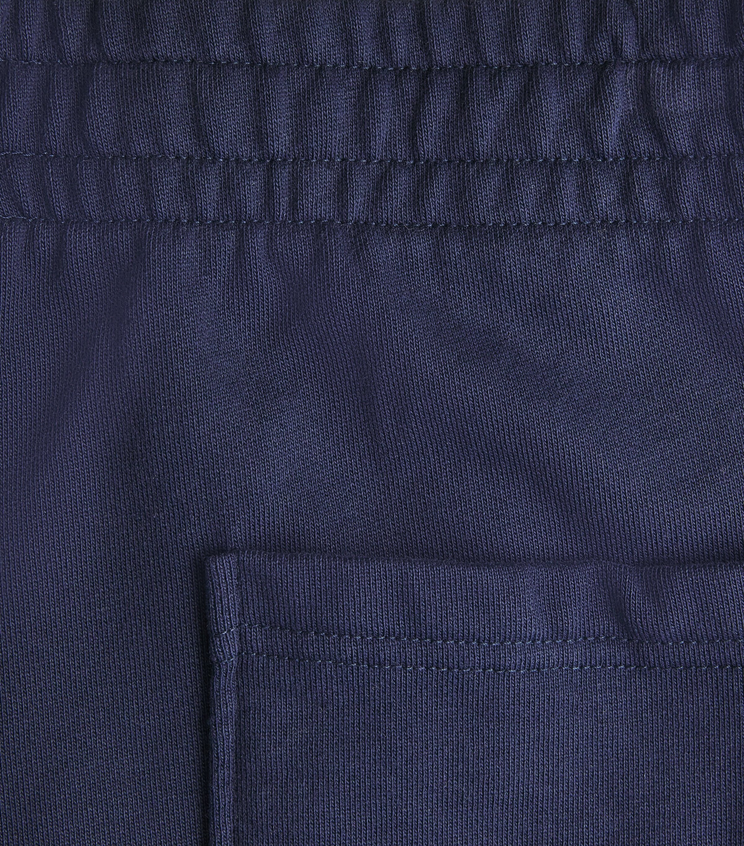 Drôle de Monsieur Mens Cotton Fleece Slogan Shorts Navy Image 6