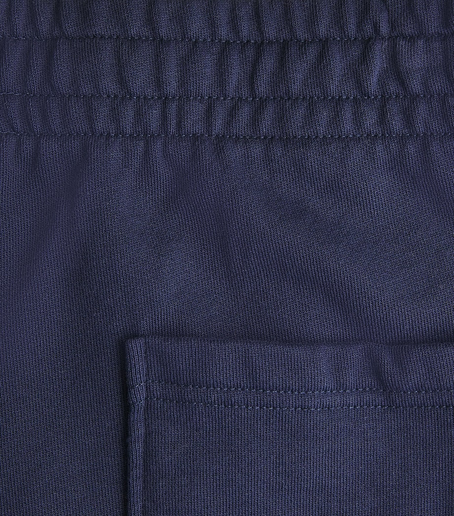 Drôle de Monsieur Mens Cotton Fleece Slogan Shorts Navy Image 6