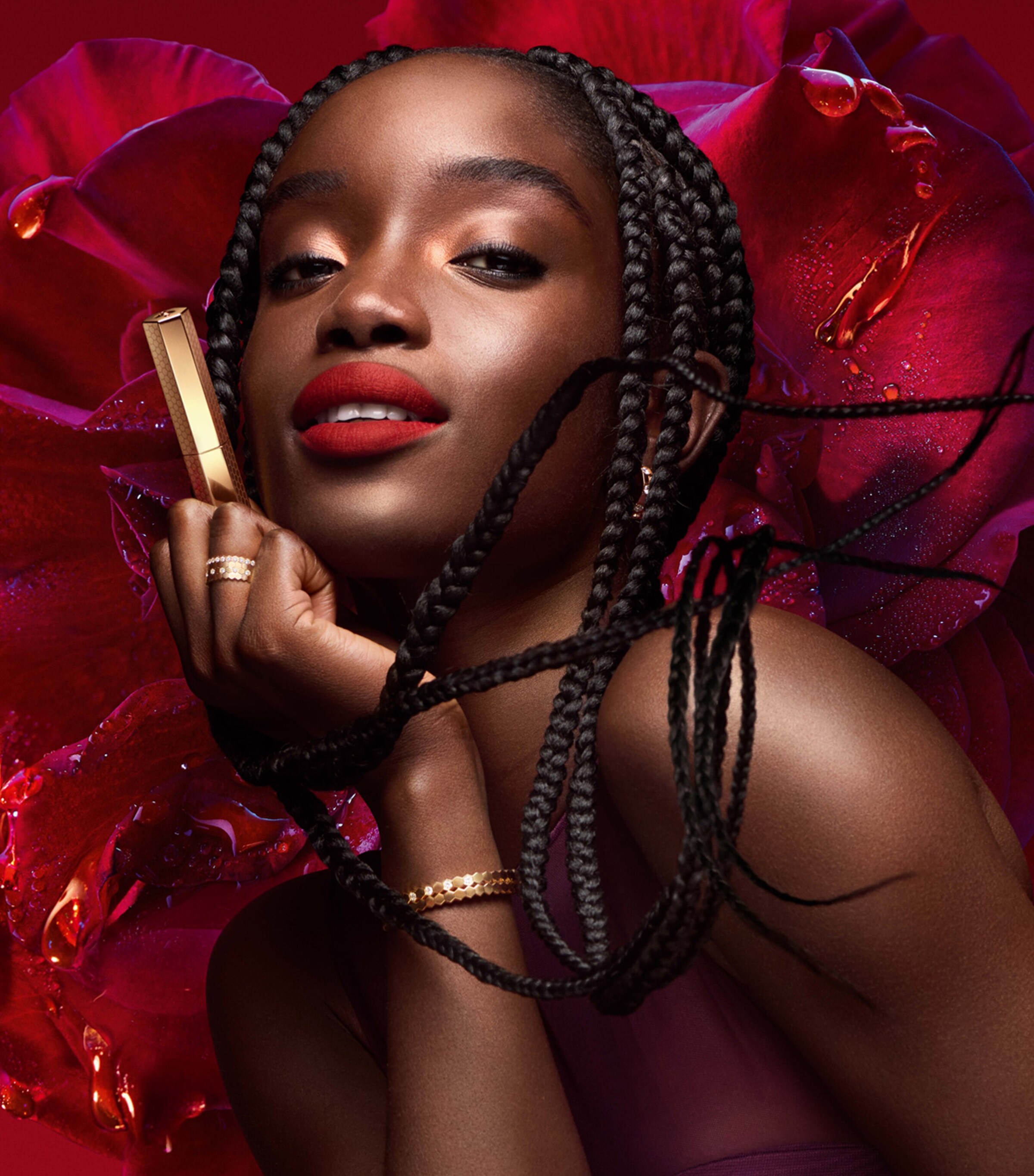 Guerlain KissKiss Honey-Infused Intense Lipstick Vibrant Rose Image 9