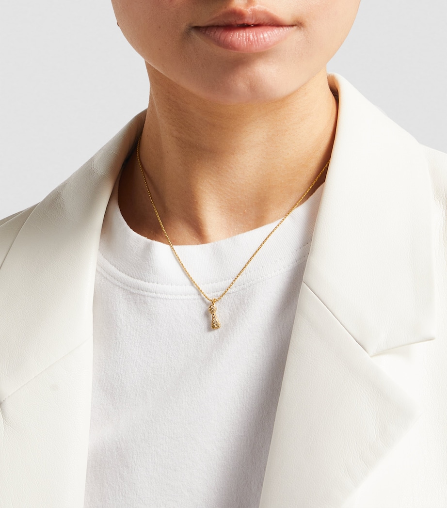 Yellow Gold and Diamond Doors of Opportunity Mini Unlock Necklace YELLOW GOLD Image 2