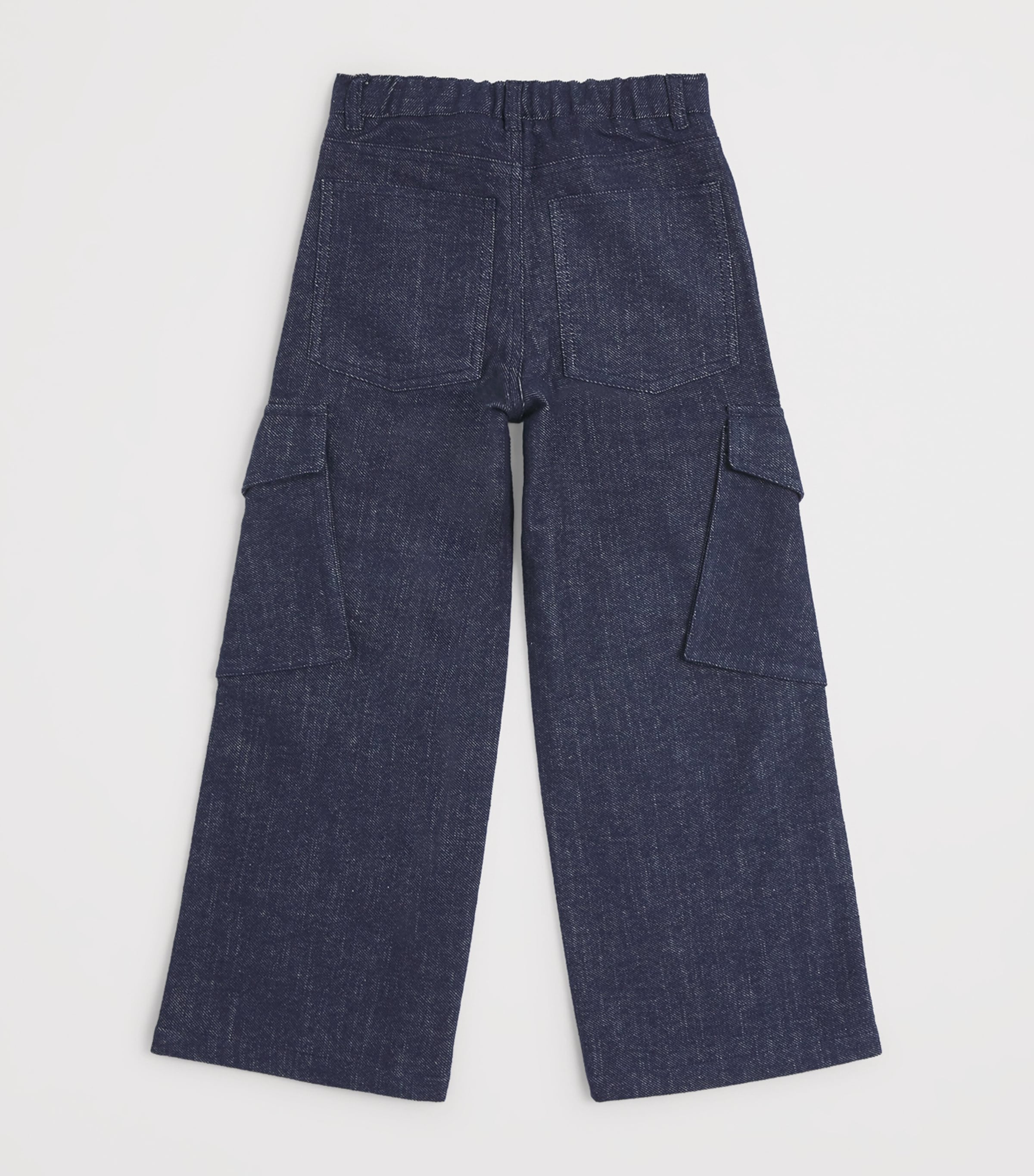 Cotton-Blend Cargo Trousers (2-14 Years) 495BLUE Image 2