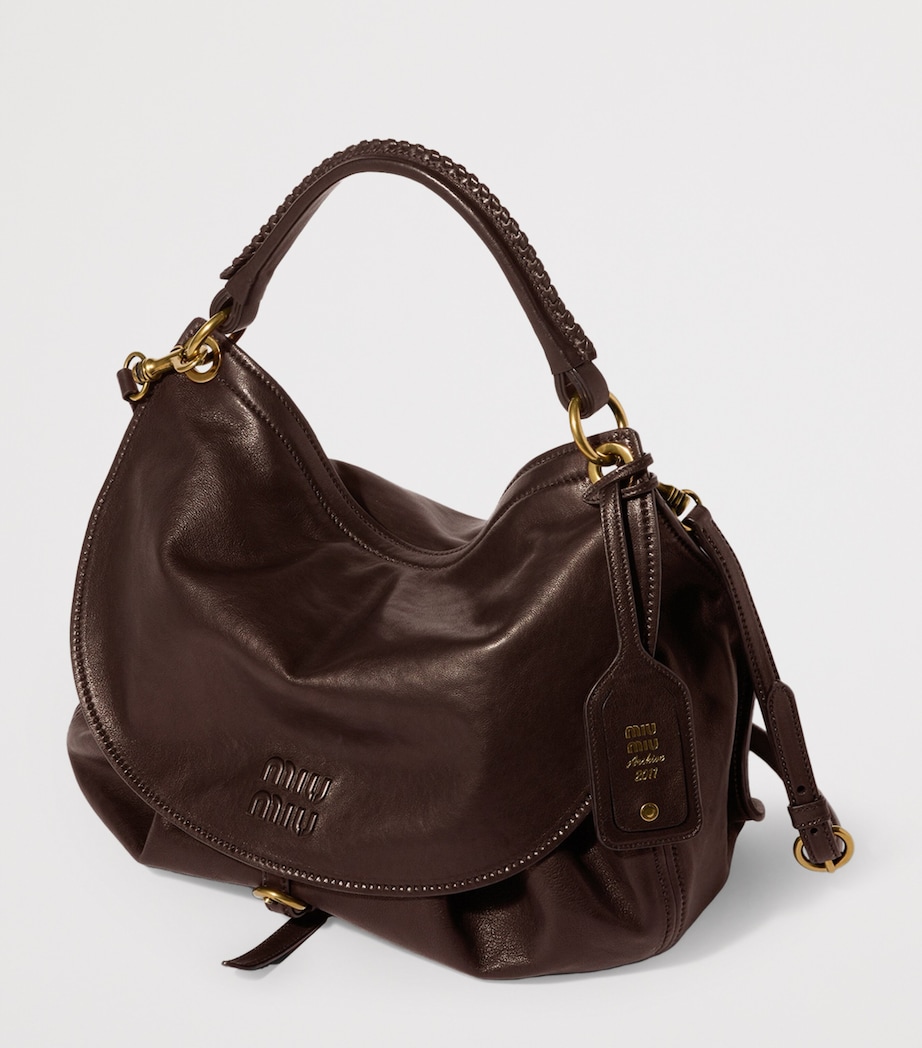 Miu Miu Leather Rendez-Vous Shoulder Bag Brown Image 2