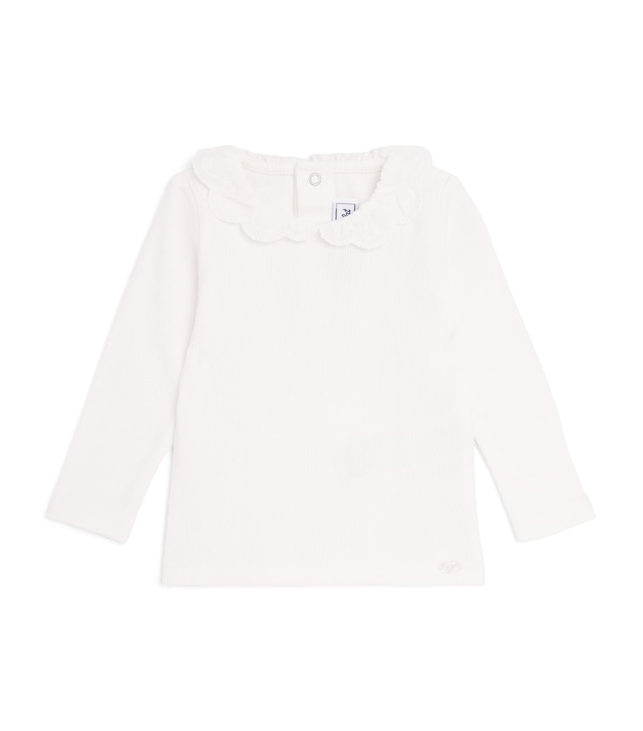 Tartine et Chocolat Stretch-Cotton Ruffle-Collar Top (3 Months-4 Years) Image 1